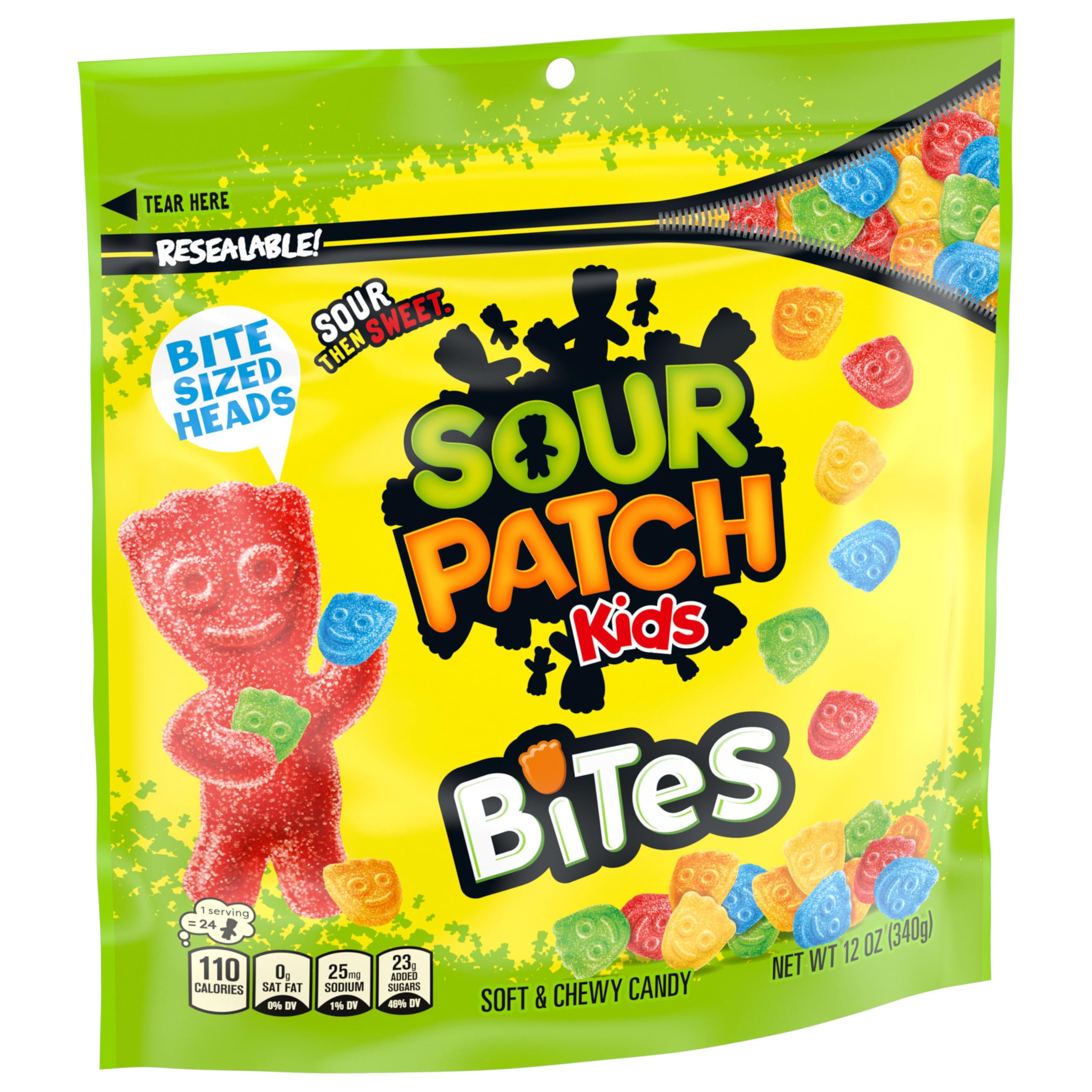 SOUR PATCH KIDS Bites Soft & Chewy Gummy Candy, 12 oz - Image 9
