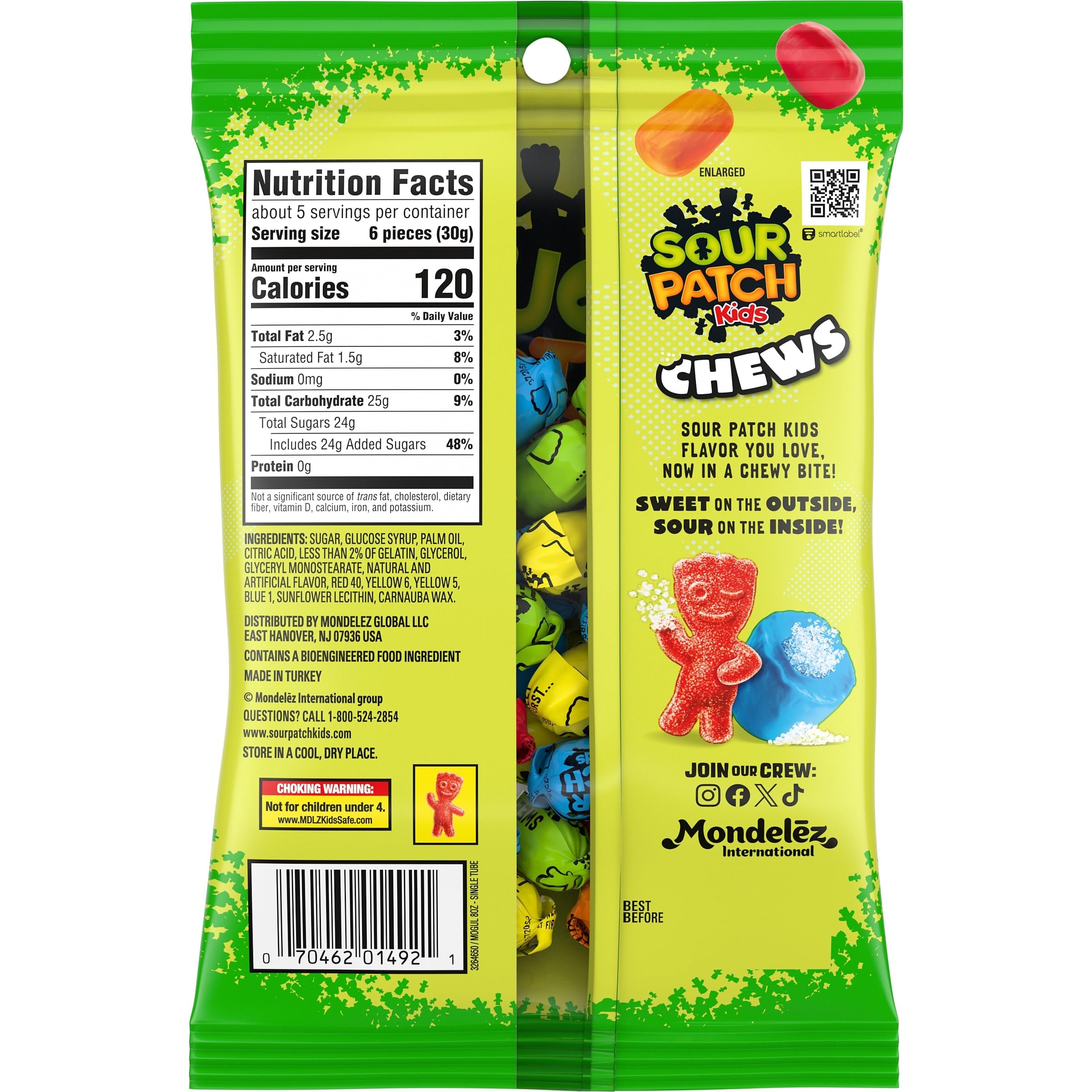 SOUR PATCH KIDS Chews Soft & Chewy Candy, 5.12 oz - Image 3