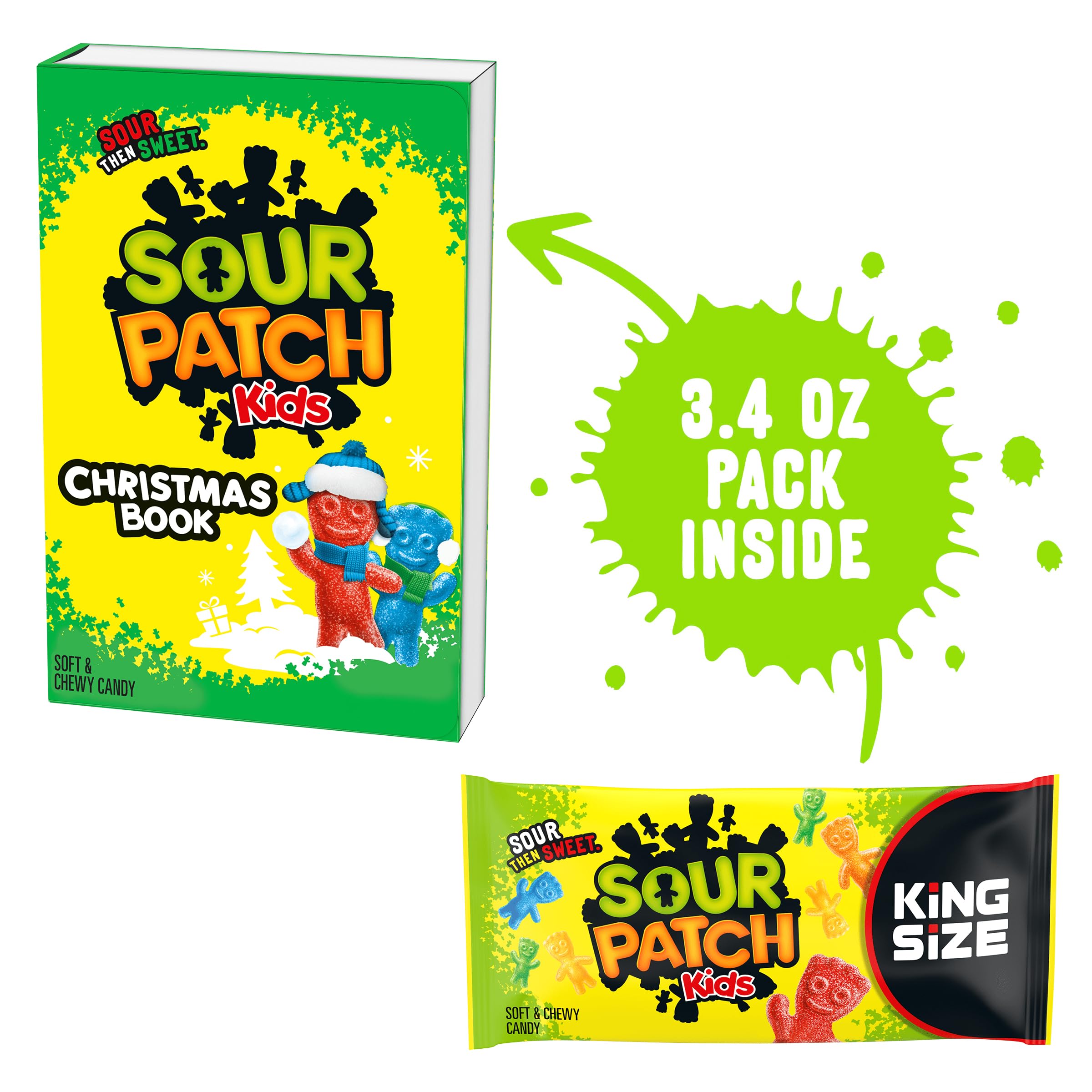 SOUR PATCH KIDS Christmas Storybook, Holiday Candy Stocking Stuffer, 3.4 oz Box of Soft & Chewy Candy - Image 4