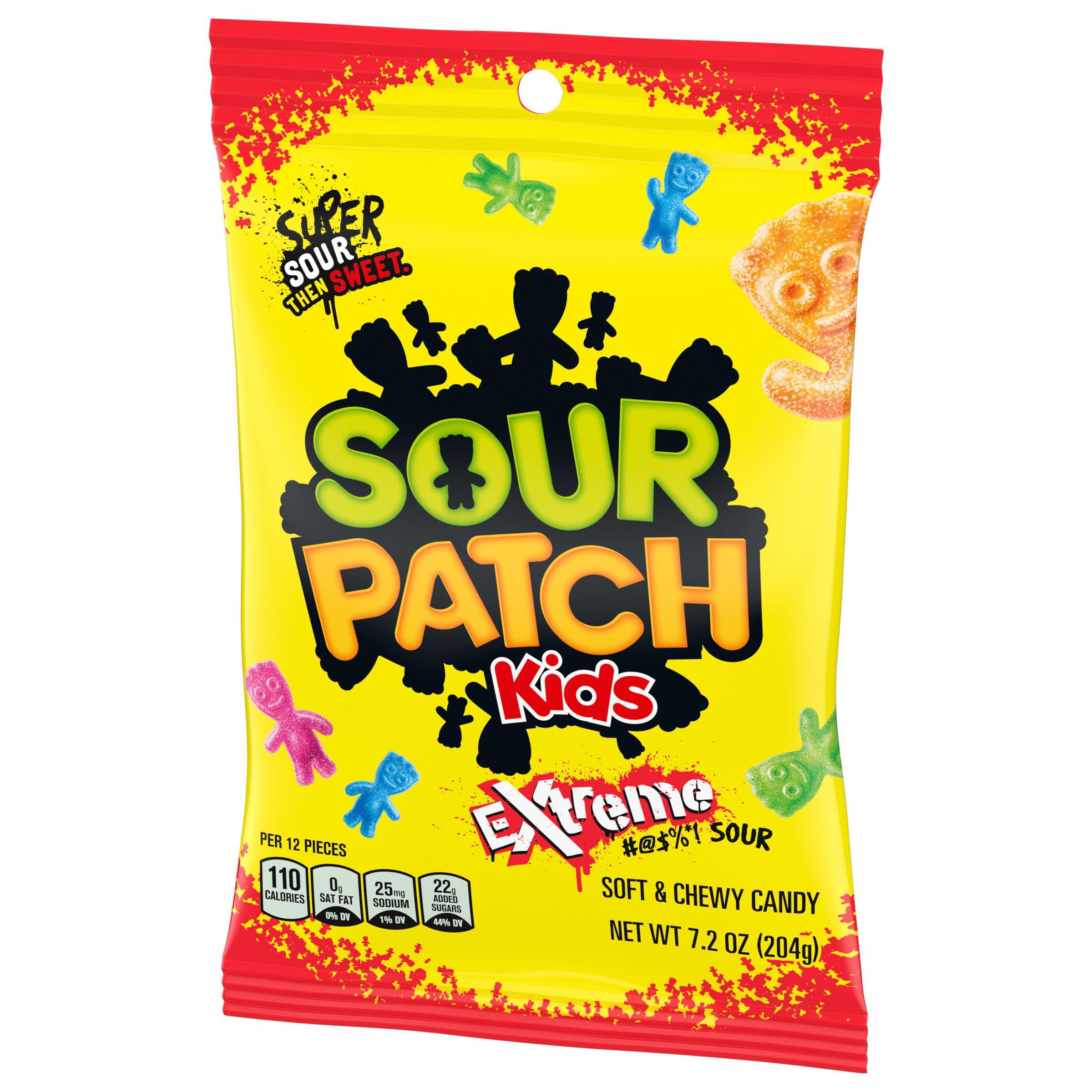 SOUR PATCH KIDS Extreme Sour Soft & Chewy Gummy Candy, 7.2 oz - Image 12