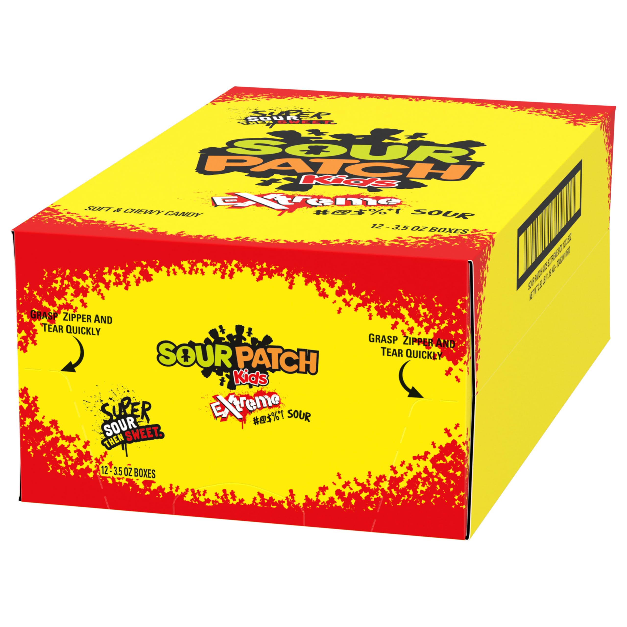 SOUR PATCH KIDS Extreme Sour Soft & Chewy Gummy Candy, Bulk Candy, 12 - 3.5 oz Boxes - Image 14