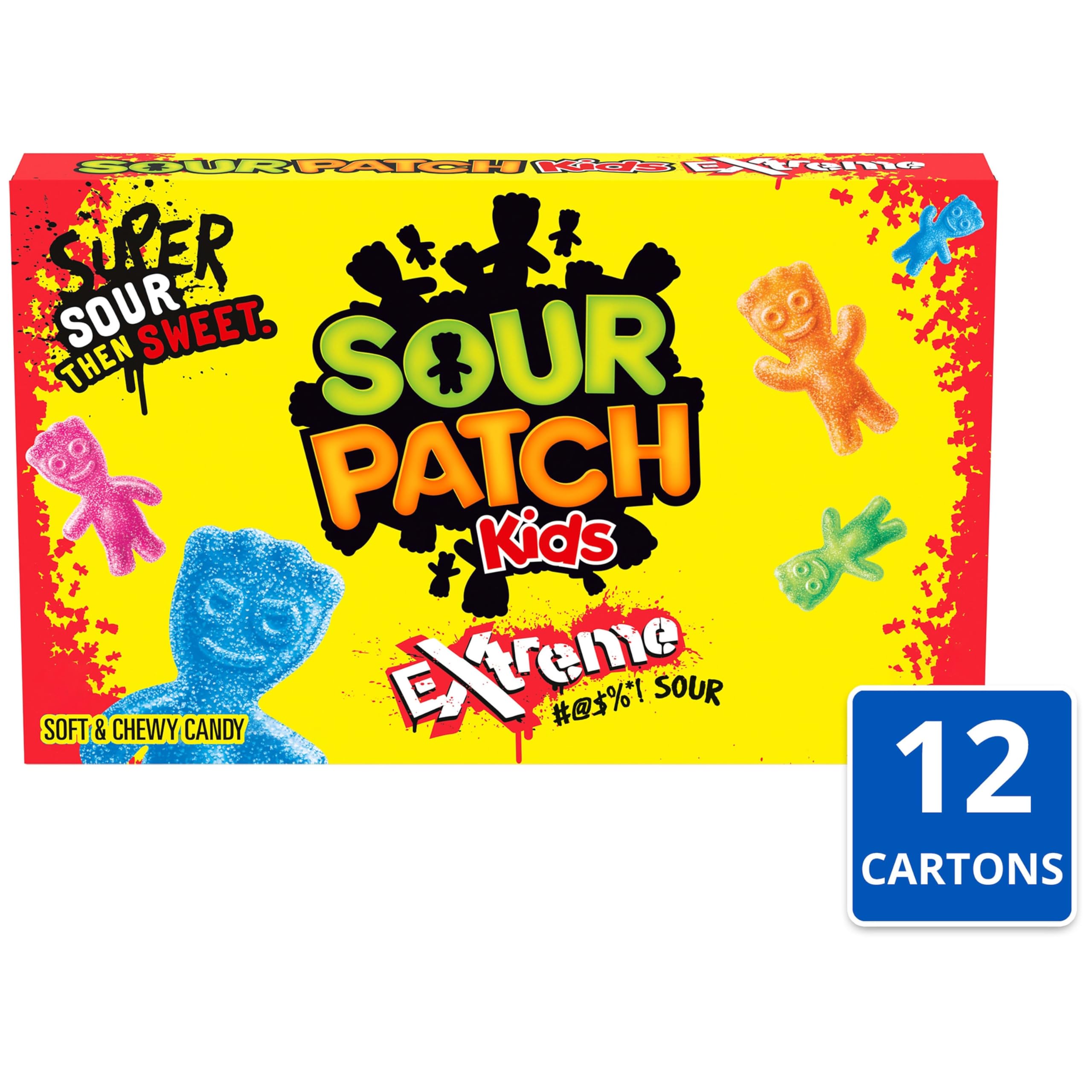 SOUR PATCH KIDS Extreme Sour Soft & Chewy Gummy Candy, Bulk Candy, 12 - 3.5 oz Boxes - Image 3