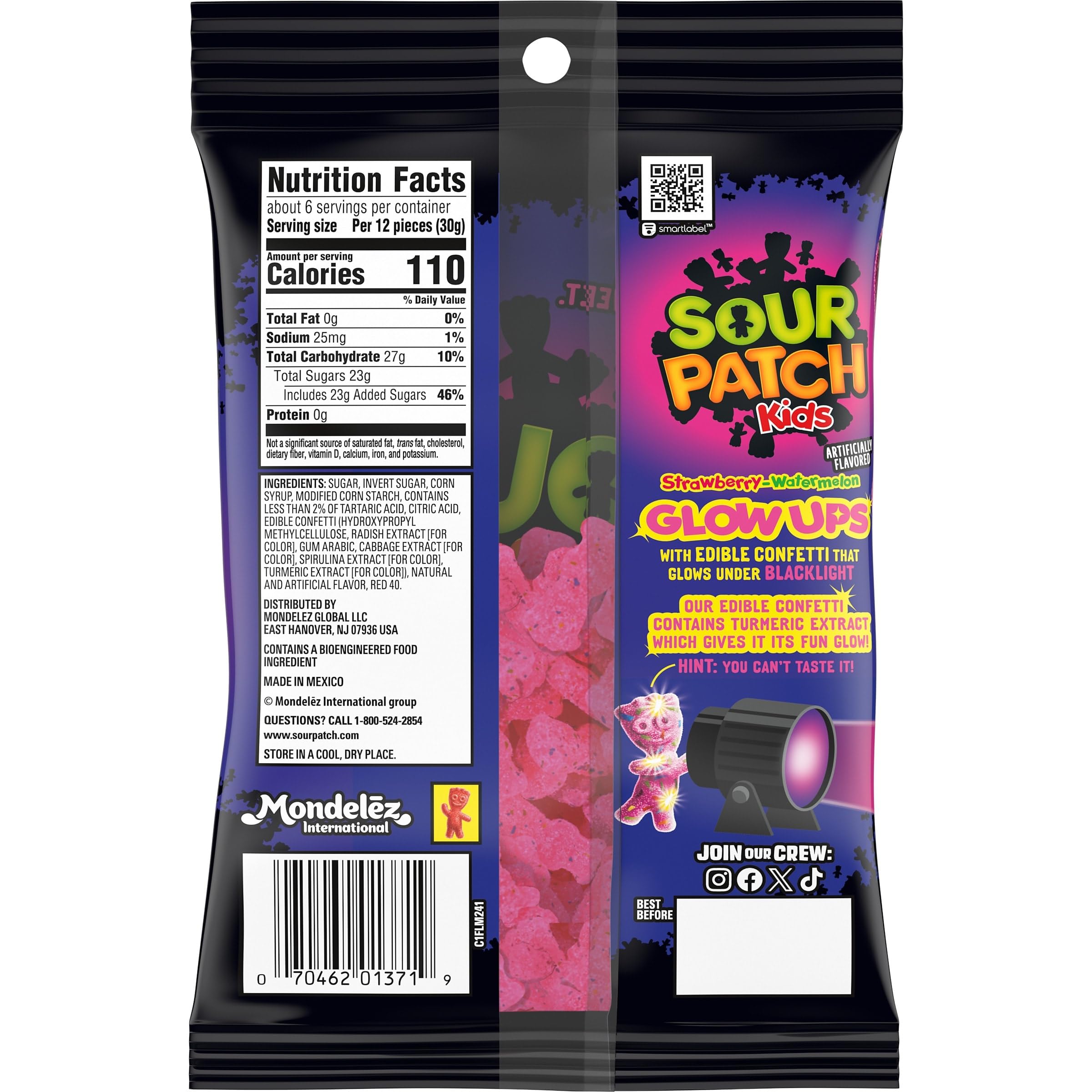 SOUR PATCH KIDS Glow Ups Strawberry-Watermelon Soft & Chewy Gummy Candy, 6.7 oz - Image 11