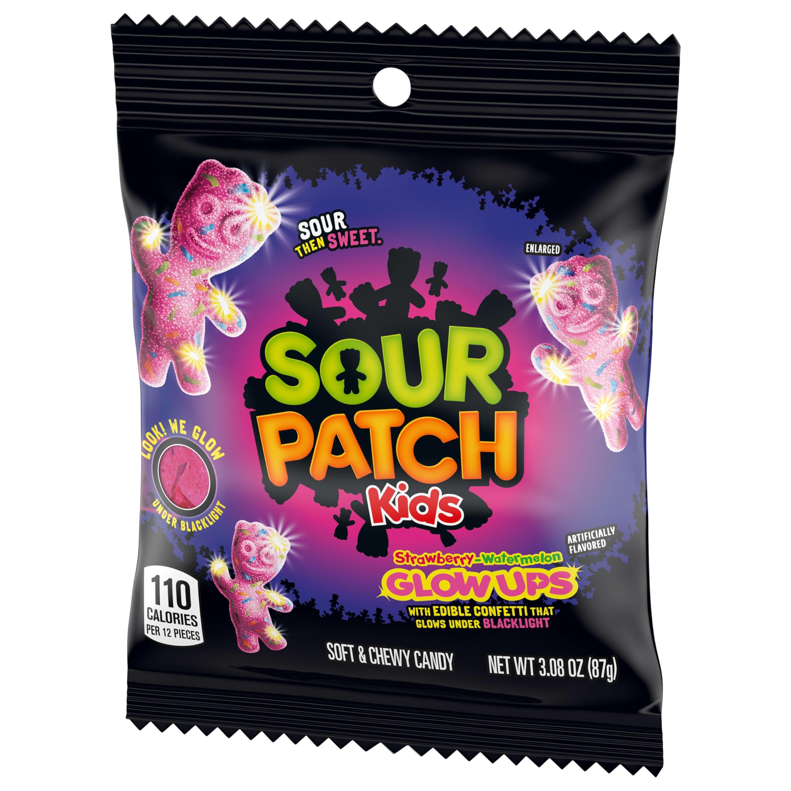 SOUR PATCH KIDS Glow Ups Strawberry-Watermelon Soft & Chewy Gummy Candy, Bulk Candy, 12-3.08 oz Bags - Image 11