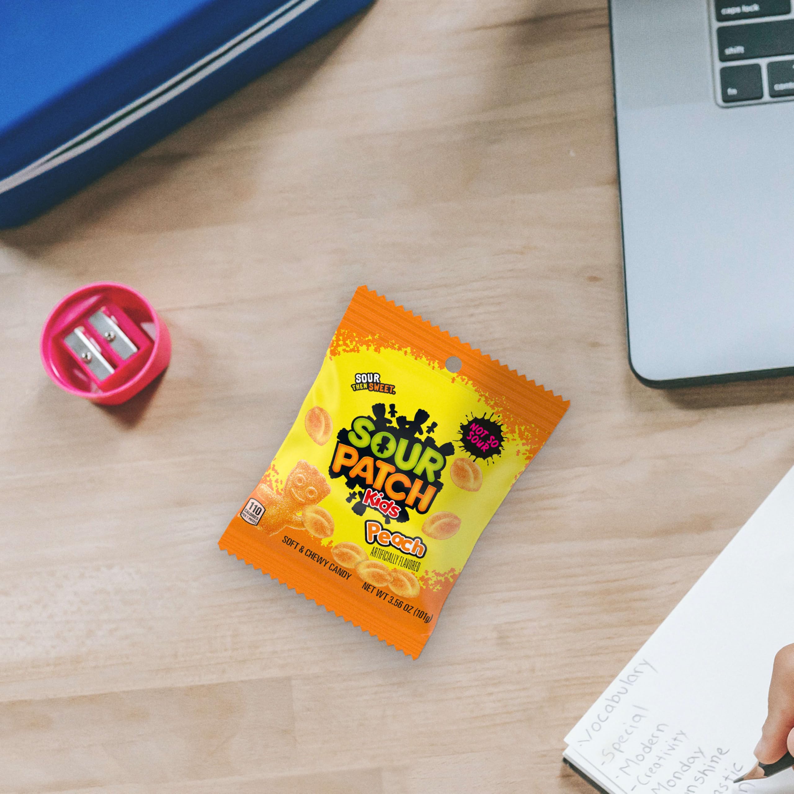 SOUR PATCH KIDS Peach Soft & Chewy Gummy Candy, Bulk Candy, 12 - 3.56 oz Bags - Image 11