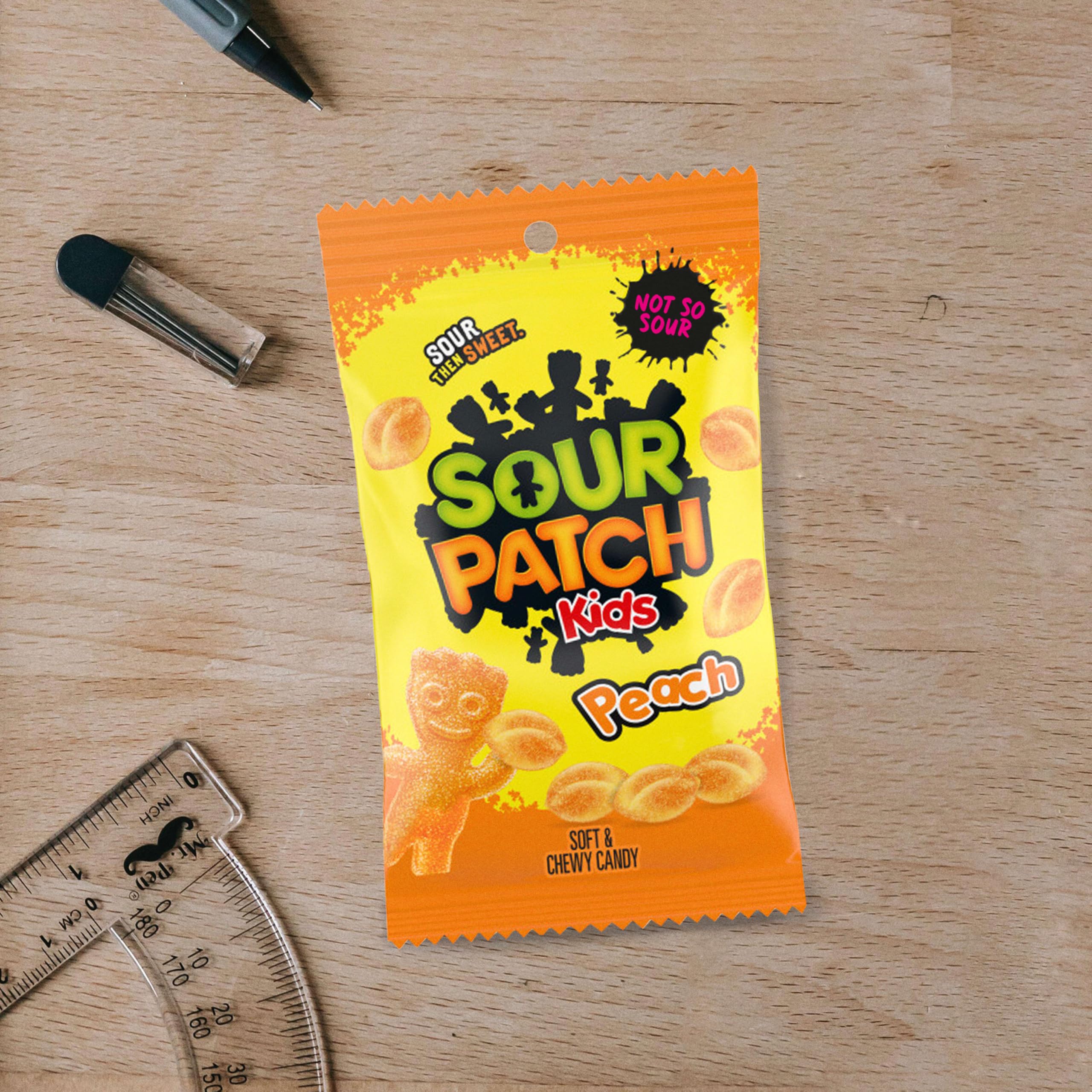 SOUR PATCH KIDS Peach Soft and Chewy Gummy Candy, Bulk Candy, 8-8.07 oz Bags - Image 9