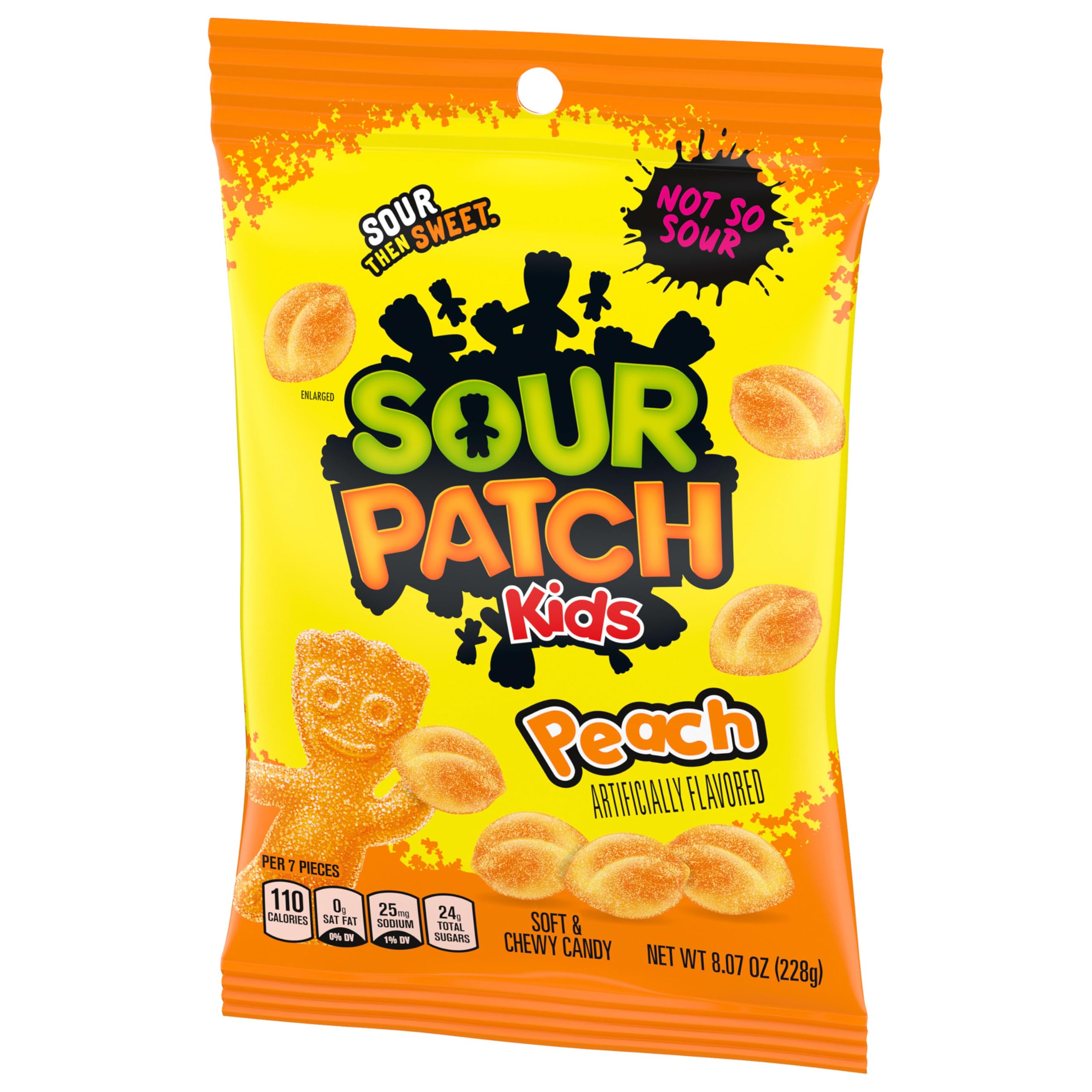 SOUR PATCH KIDS Peach Soft and Chewy Gummy Candy, Bulk Candy, 8-8.07 oz Bags - Image 12