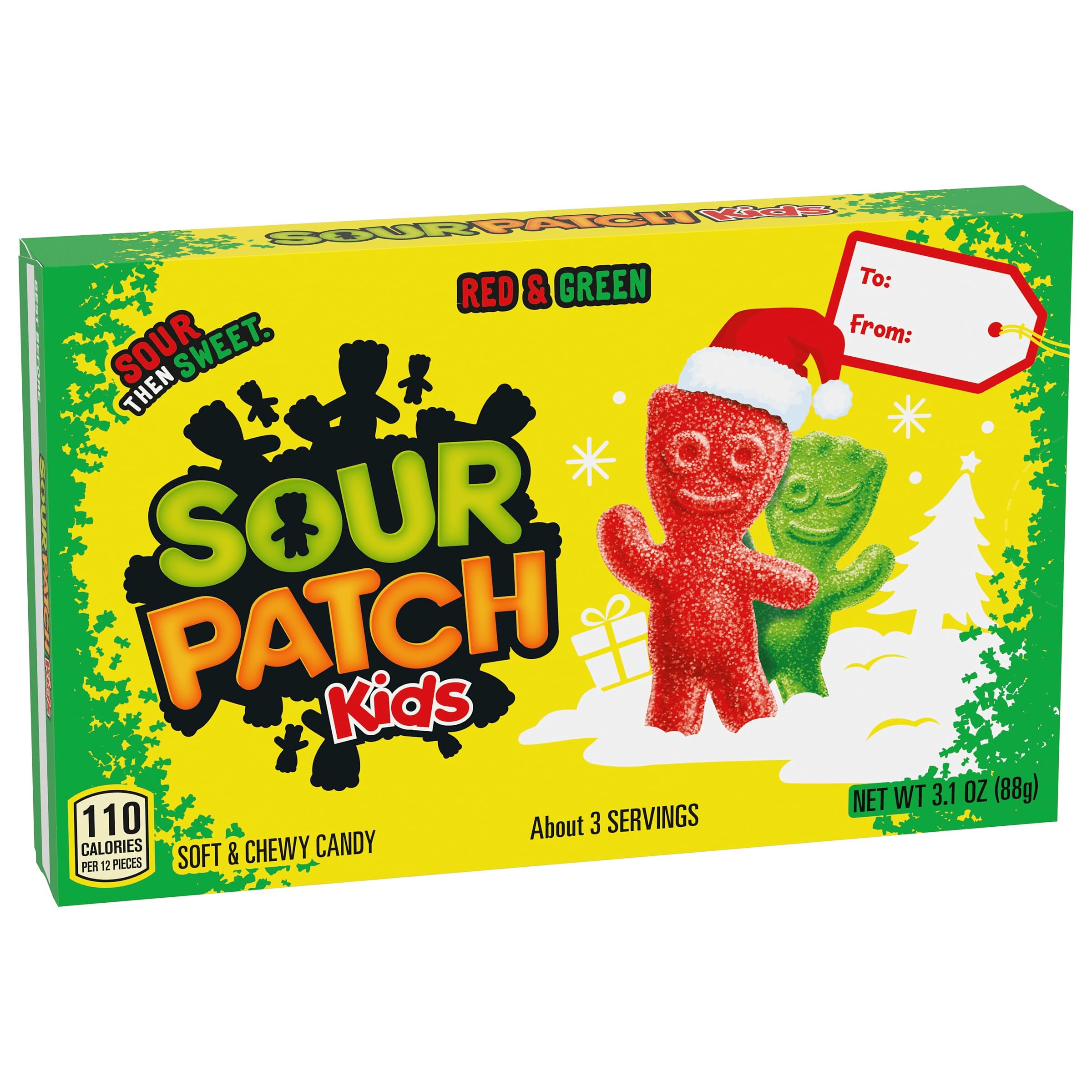 SOUR PATCH KIDS Red & Green Soft & Chewy Holiday Candy, 3.1 oz - Image 10
