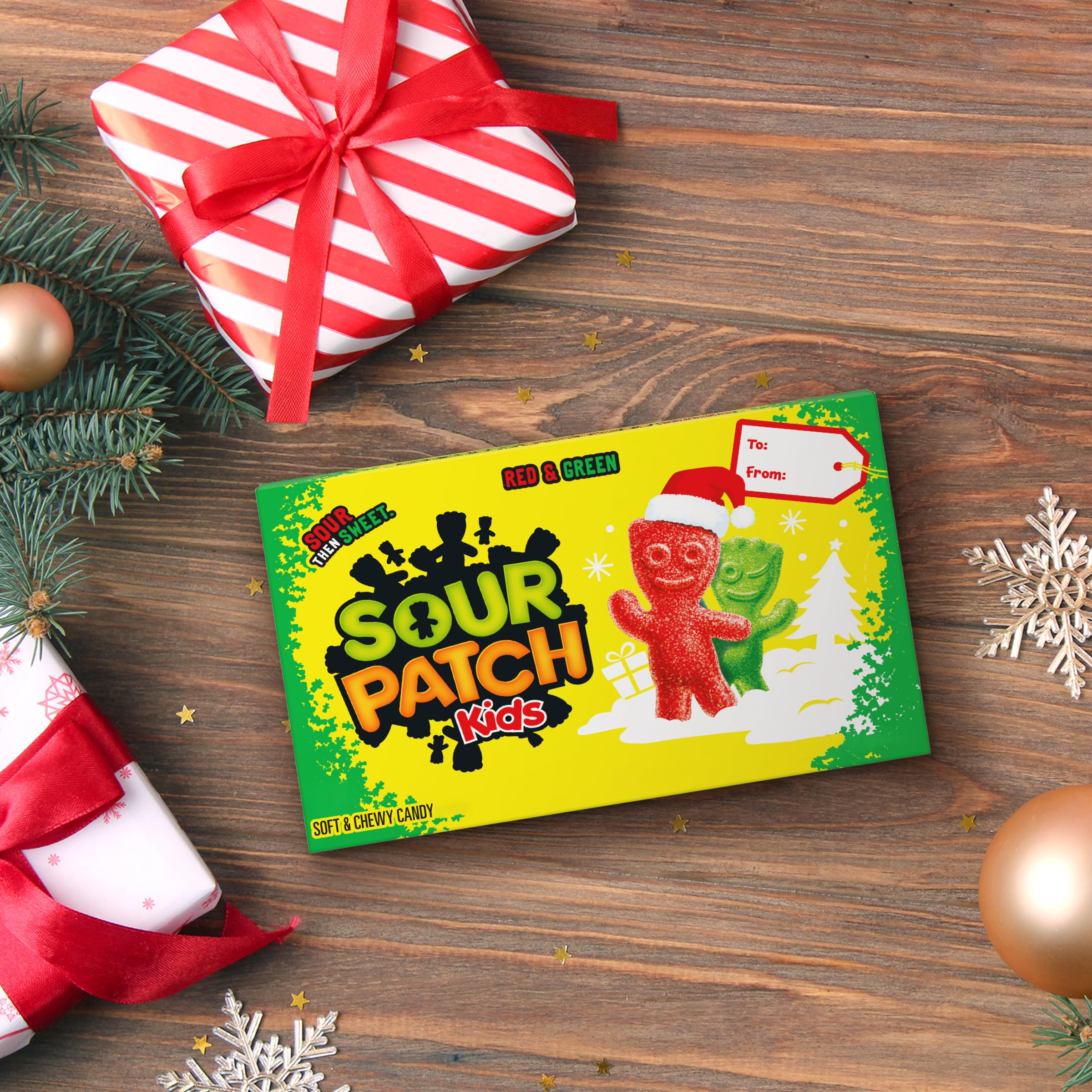 SOUR PATCH KIDS Red & Green Soft & Chewy Holiday Candy, 3.1 oz - Image 7