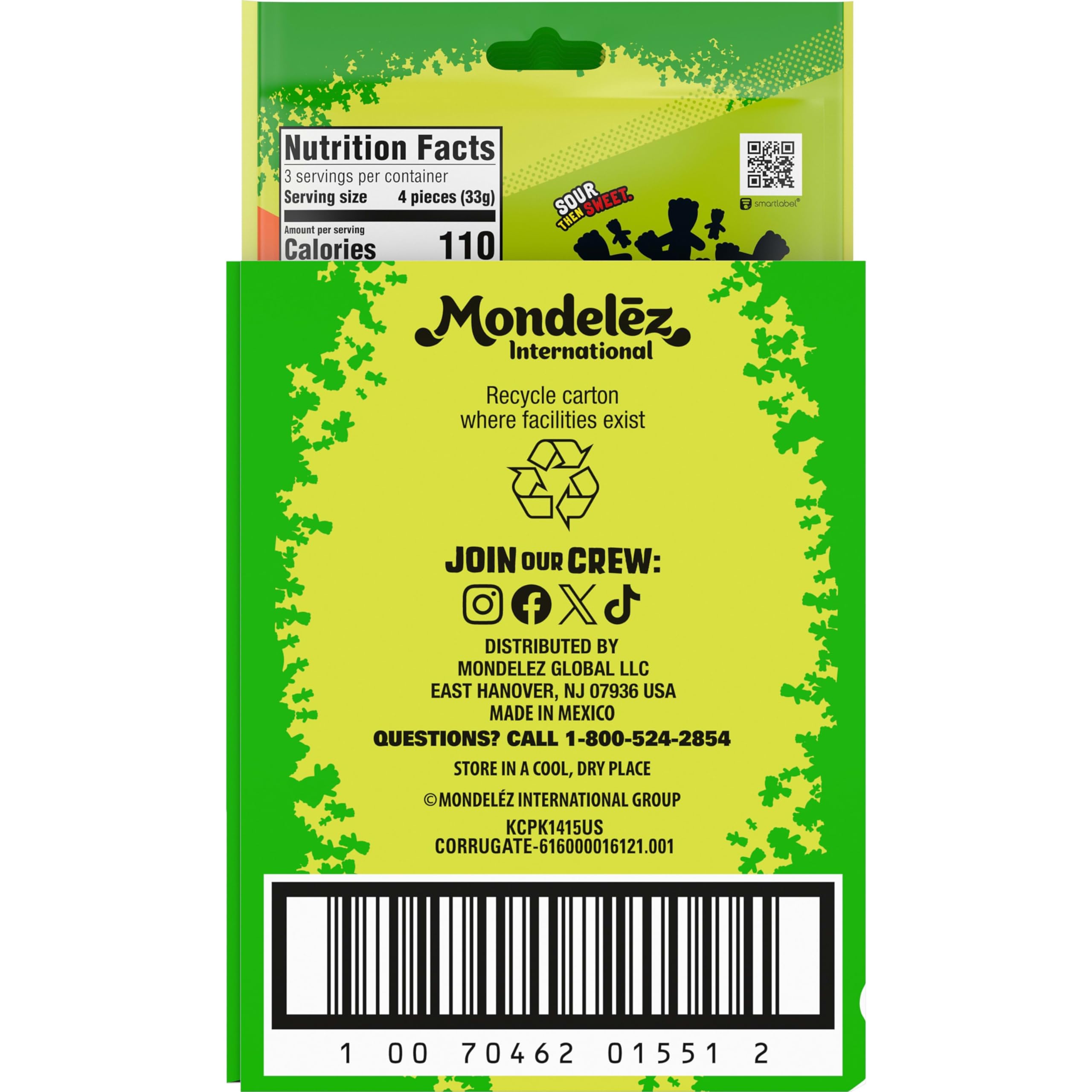 SOUR PATCH KIDS Soft & Chewy Candy Strips, Bulk Candy, 12-3.5 oz Bags - Image 11