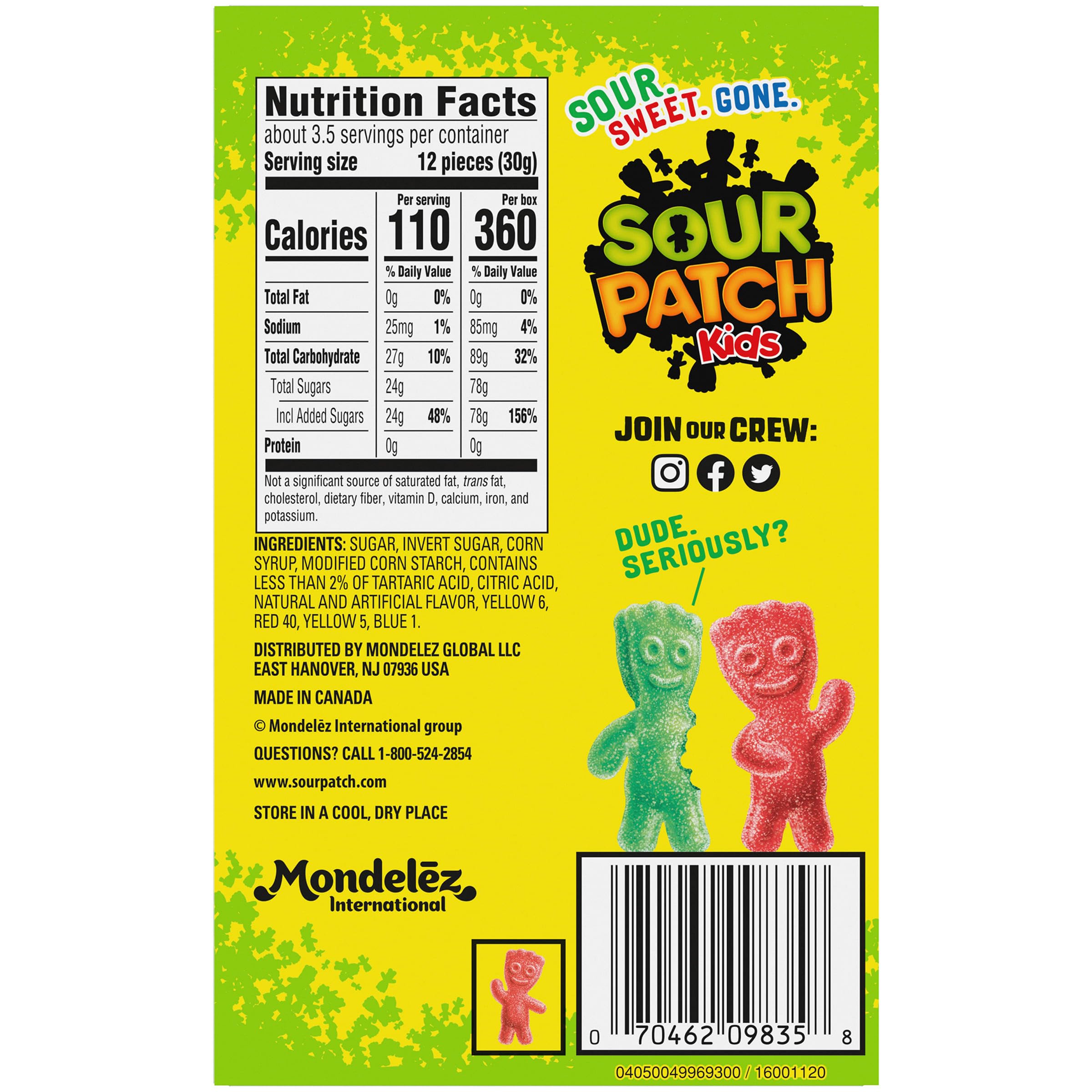 SOUR PATCH KIDS Soft & Chewy Gummy Candy, 3.5 oz - Image 15