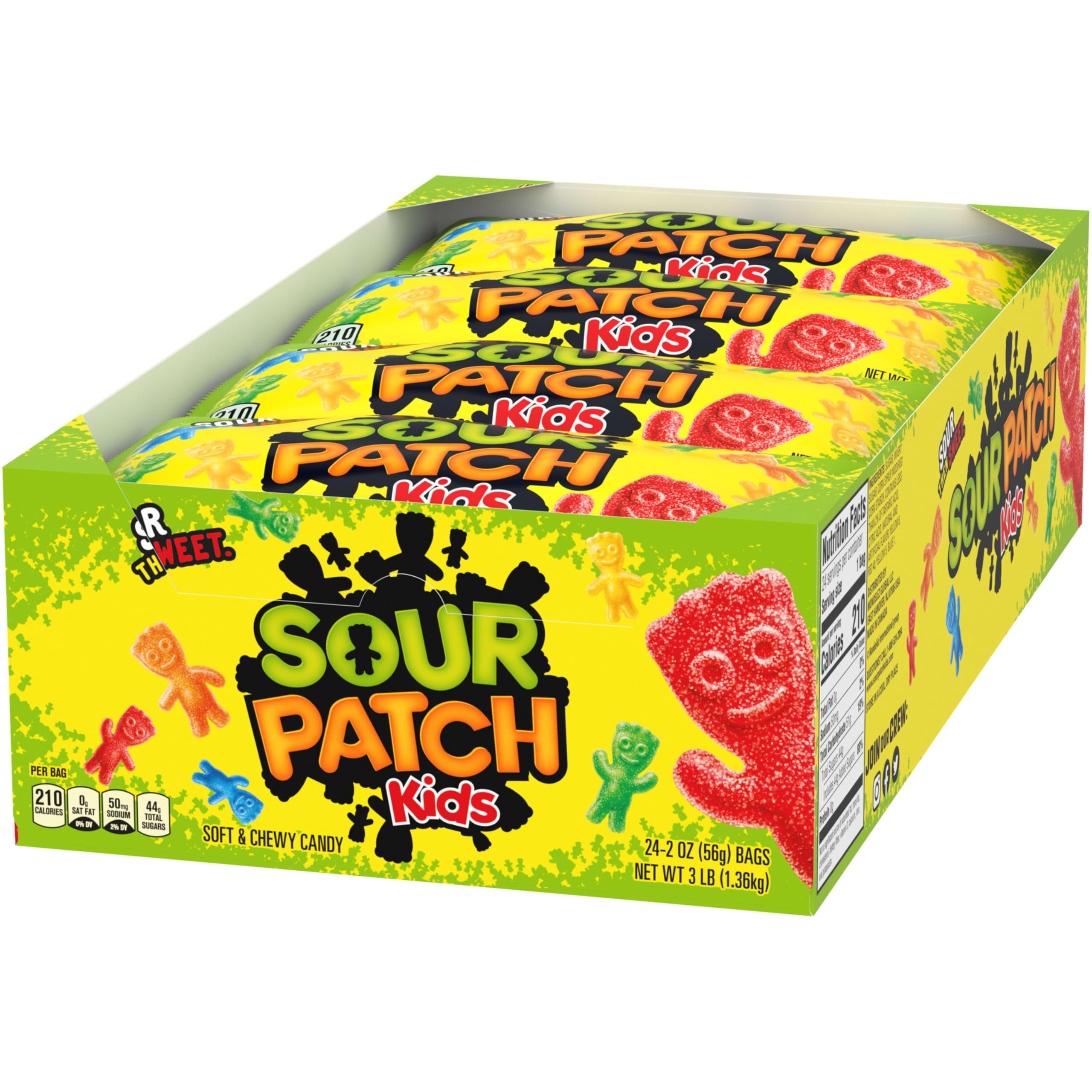 SOUR PATCH KIDS Soft & Chewy Gummy Candy, Bulk Candy, 24 - 2 oz Bags - Image 13