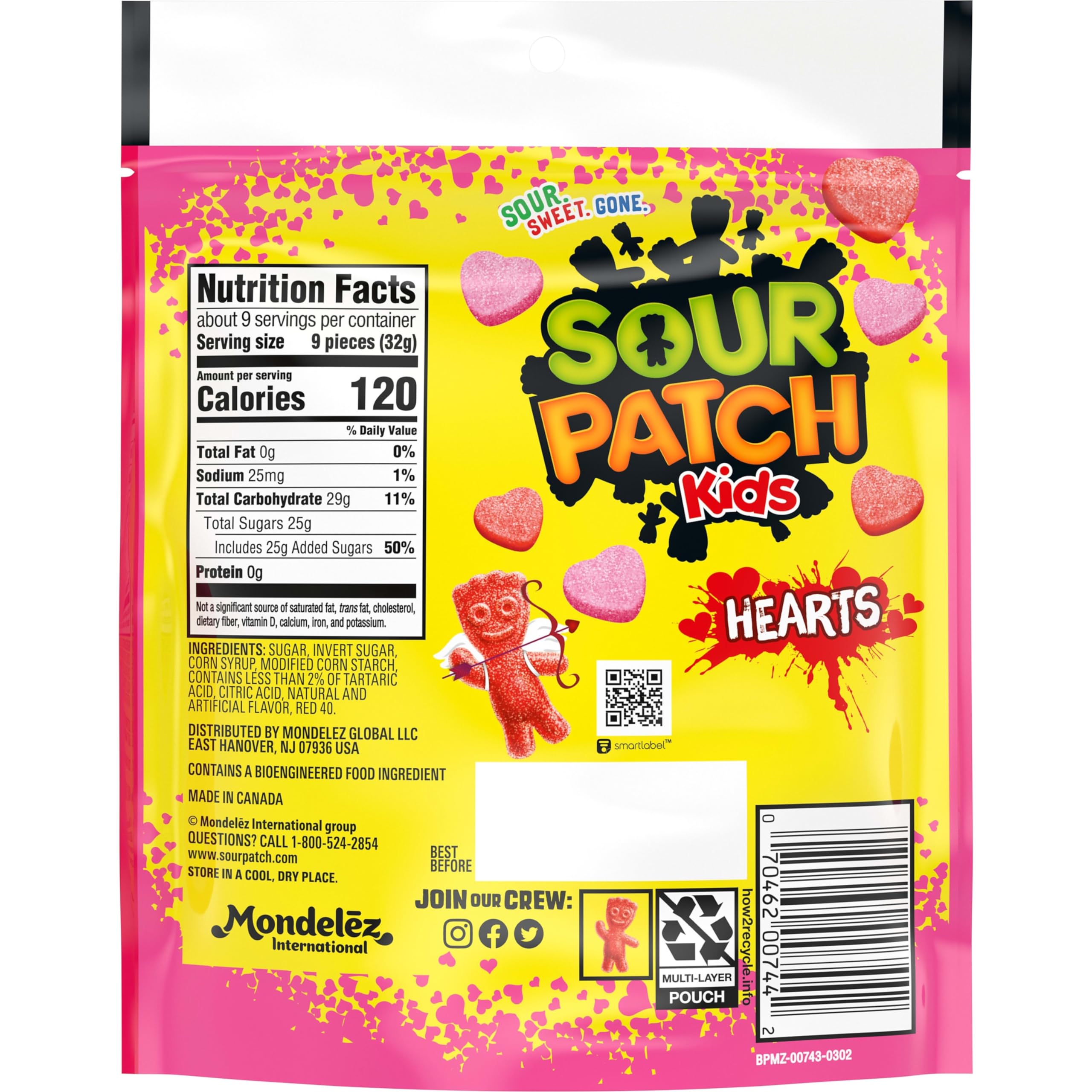 SOUR PATCH KIDS Soft & Chewy Valentines Day Candy Hearts, Bulk Candy, 6 - 10 oz Bags - Image 12