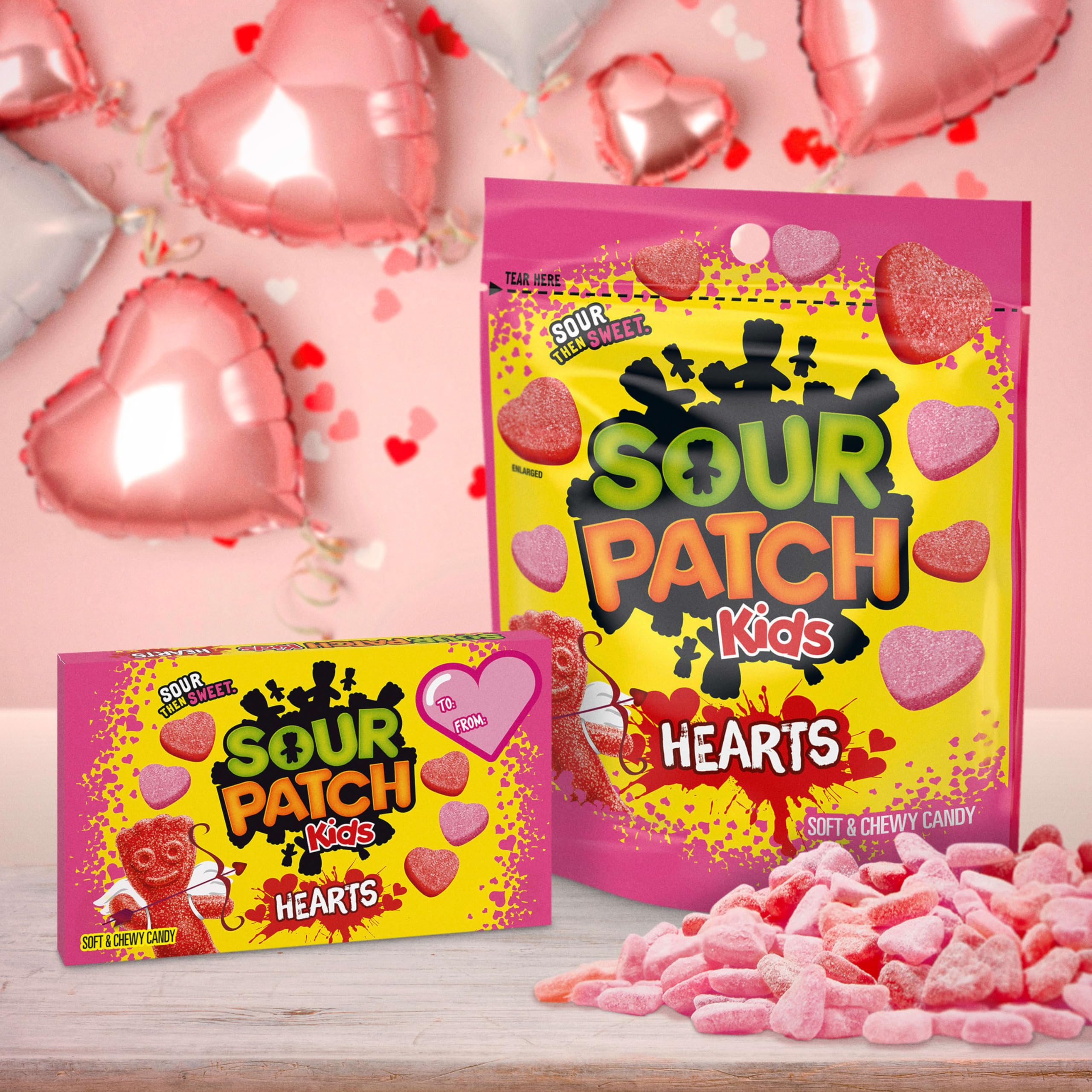 SOUR PATCH KIDS Soft & Chewy Valentines Day Candy Hearts, Bulk Candy, 6 - 10 oz Bags - Image 7