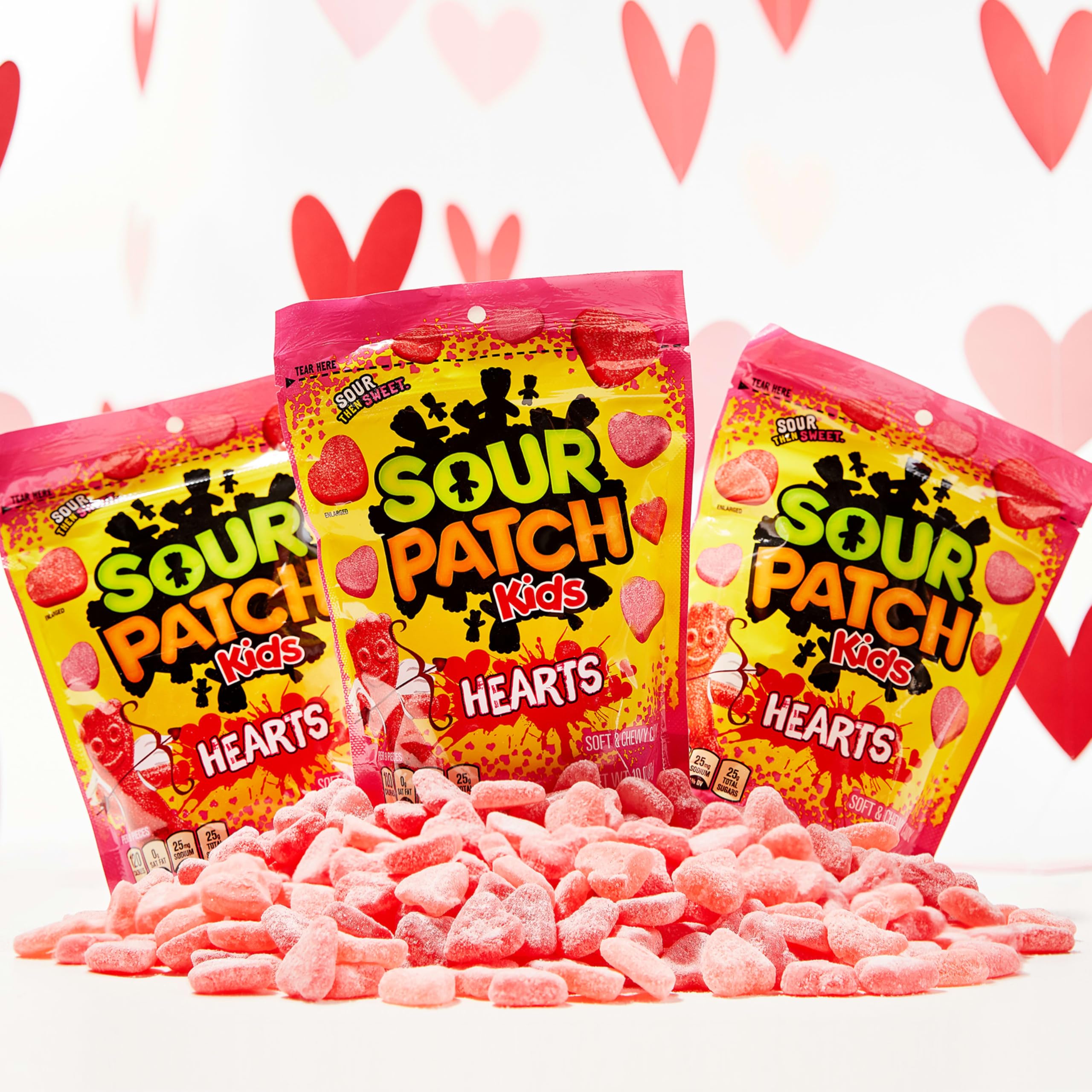 SOUR PATCH KIDS Soft & Chewy Valentines Day Candy Hearts, Bulk Candy, 6 - 10 oz Bags - Image 8