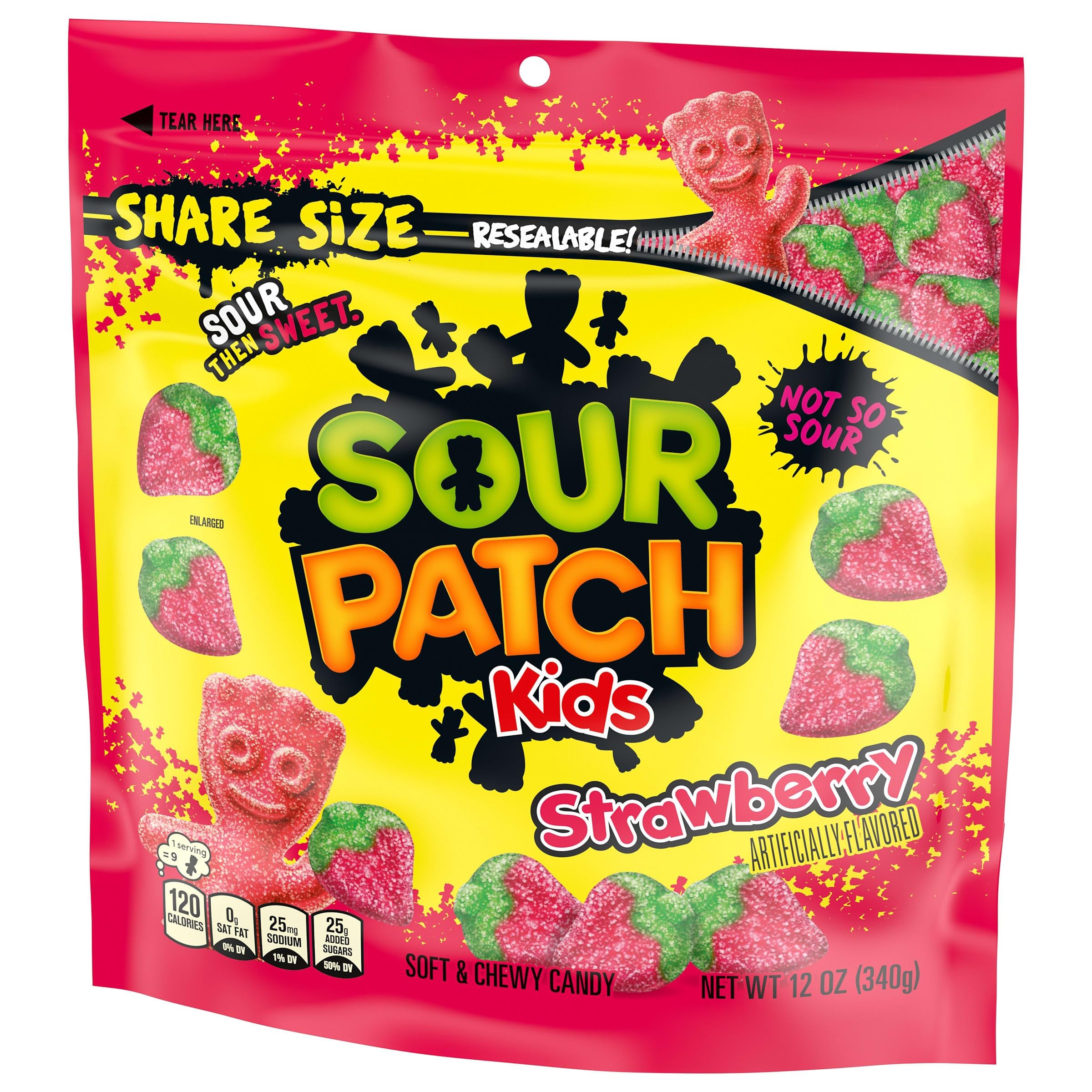 SOUR PATCH KIDS Strawberry Soft & Chewy Gummy Candy, Share Size, 12 oz - Image 10