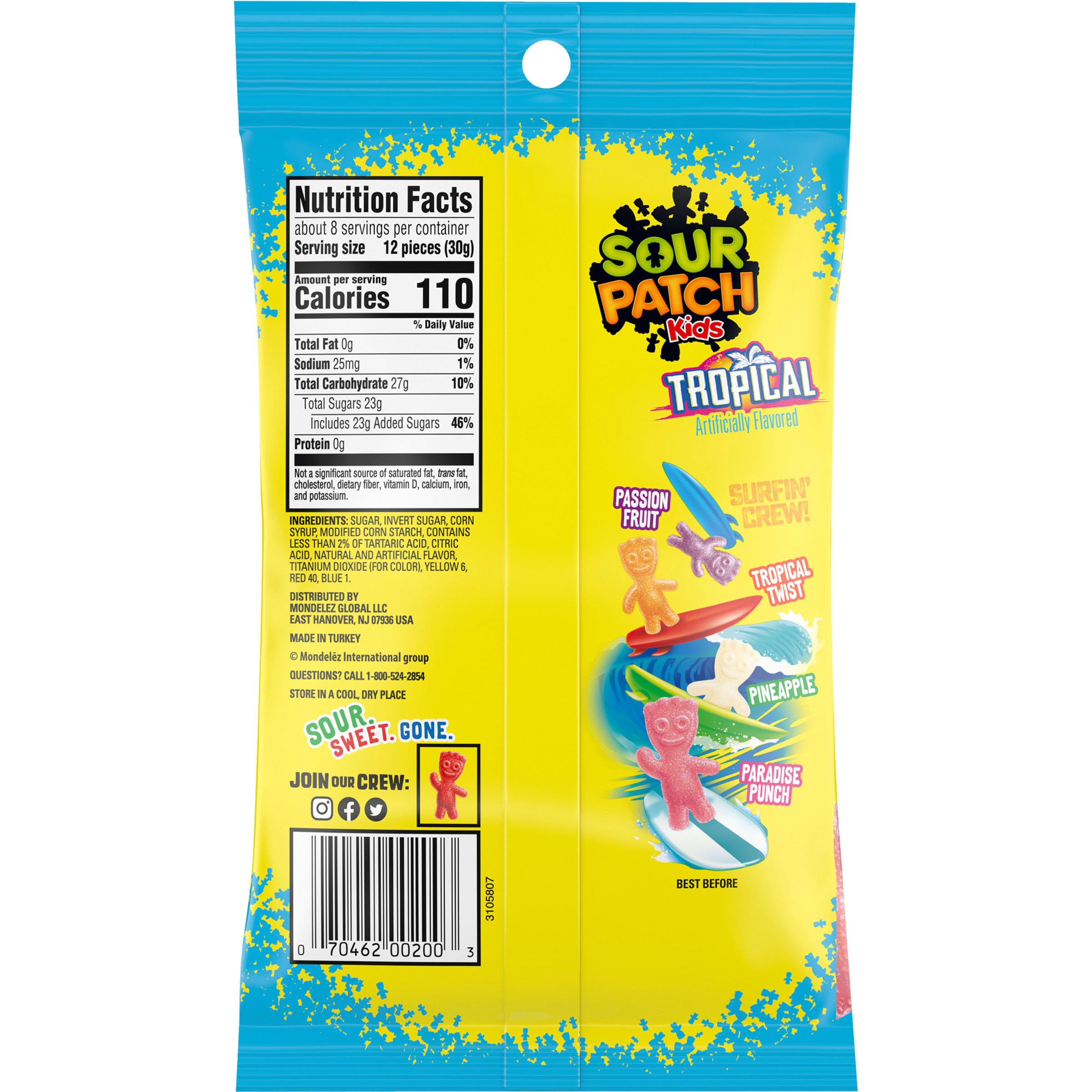 SOUR PATCH KIDS Tropical Soft & Chewy Gummy Candy, 8 oz - Image 13