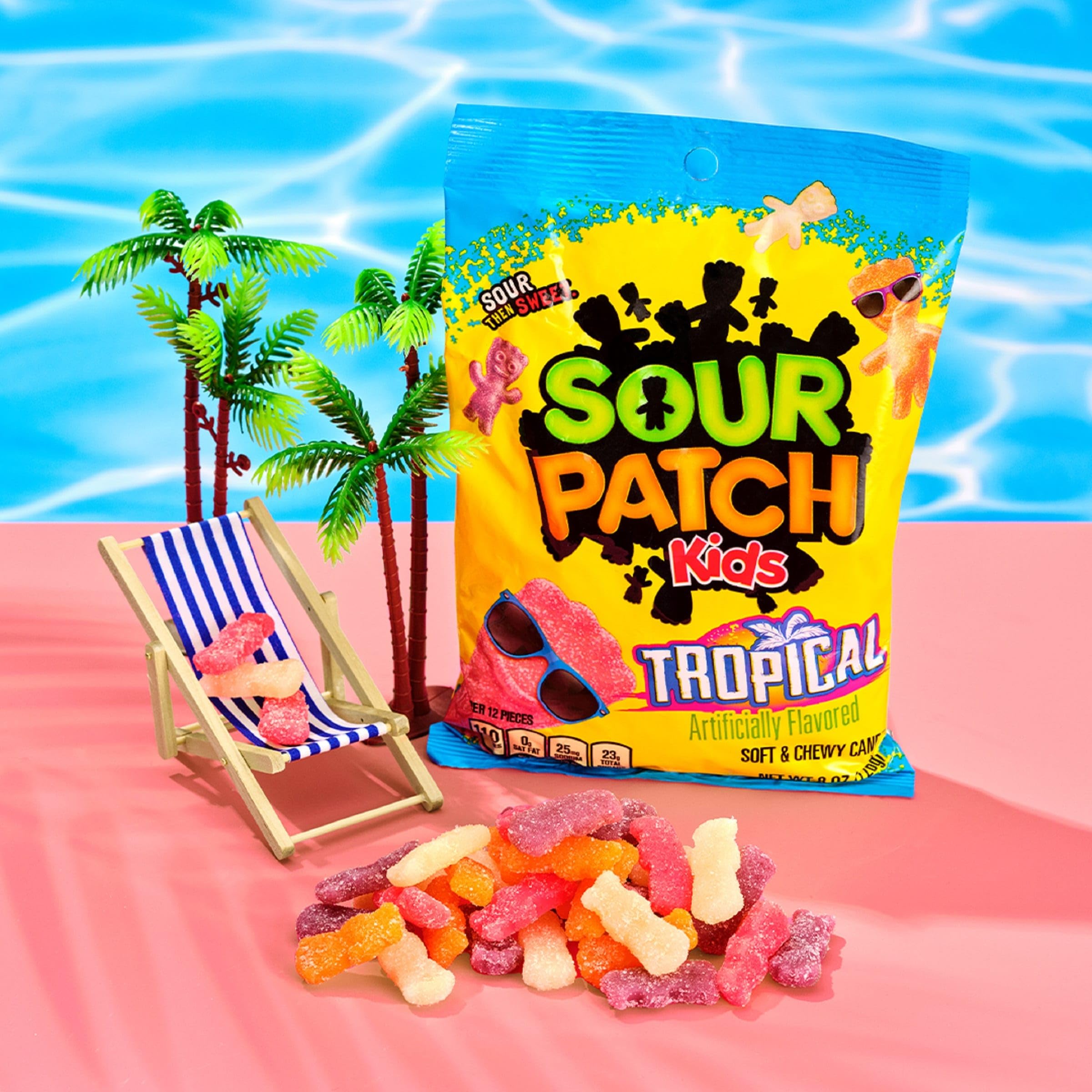 SOUR PATCH KIDS Tropical Soft & Chewy Gummy Candy, 8 oz - Image 8