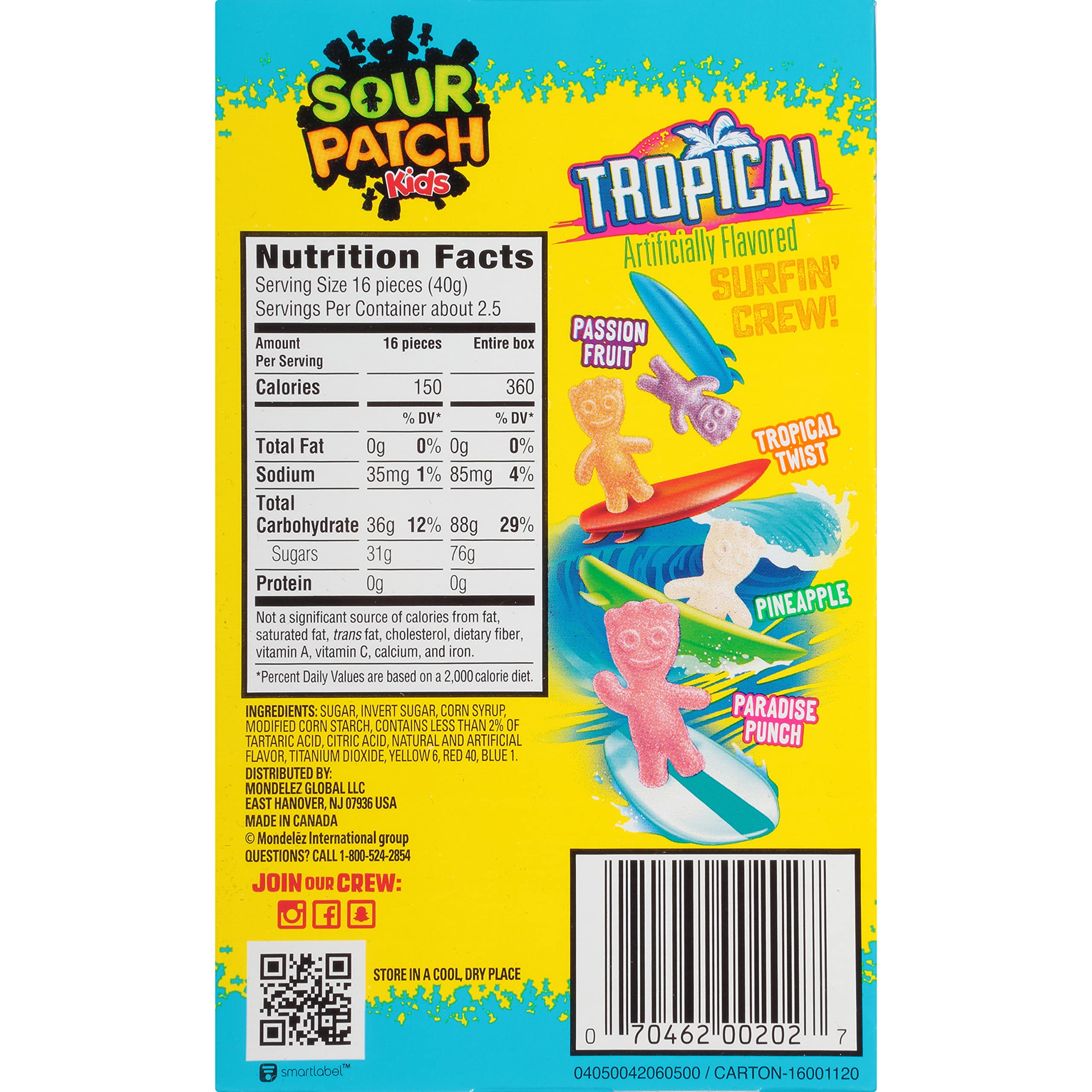 SOUR PATCH KIDS Tropical Soft & Chewy Gummy Candy, Bulk Candy, 12 - 3.5 oz Boxes - Image 14