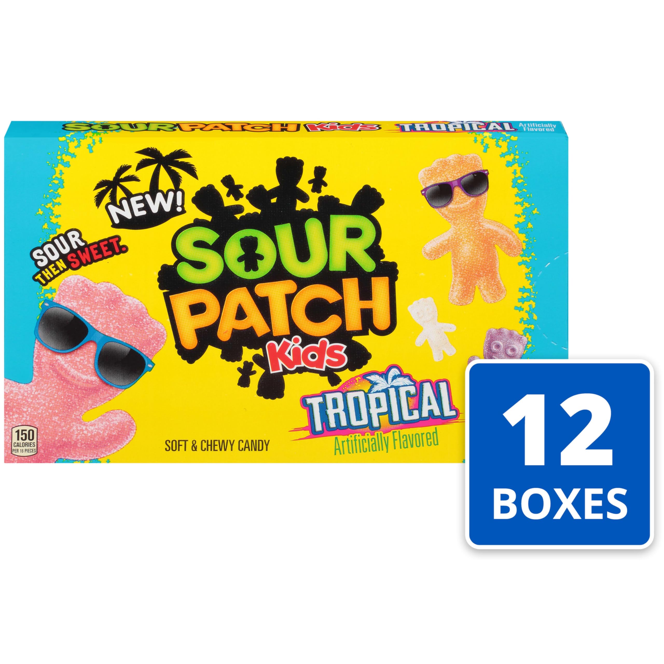 SOUR PATCH KIDS Tropical Soft & Chewy Gummy Candy, Bulk Candy, 12 - 3.5 oz Boxes - Image 4