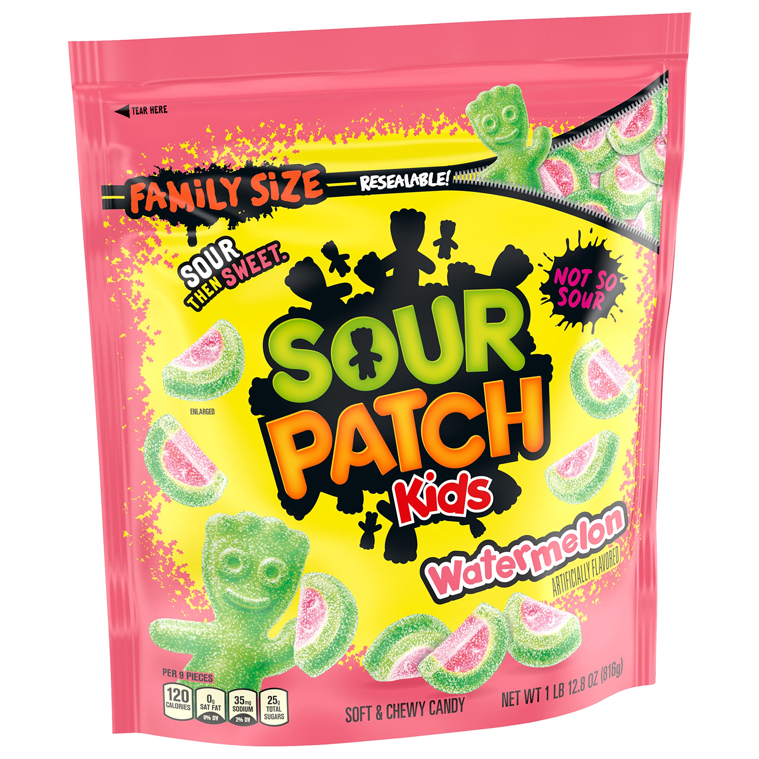 SOUR PATCH KIDS Watermelon Soft & Chewy Candy, Family Size, 4 - 1.8 lb Bags - Image 11