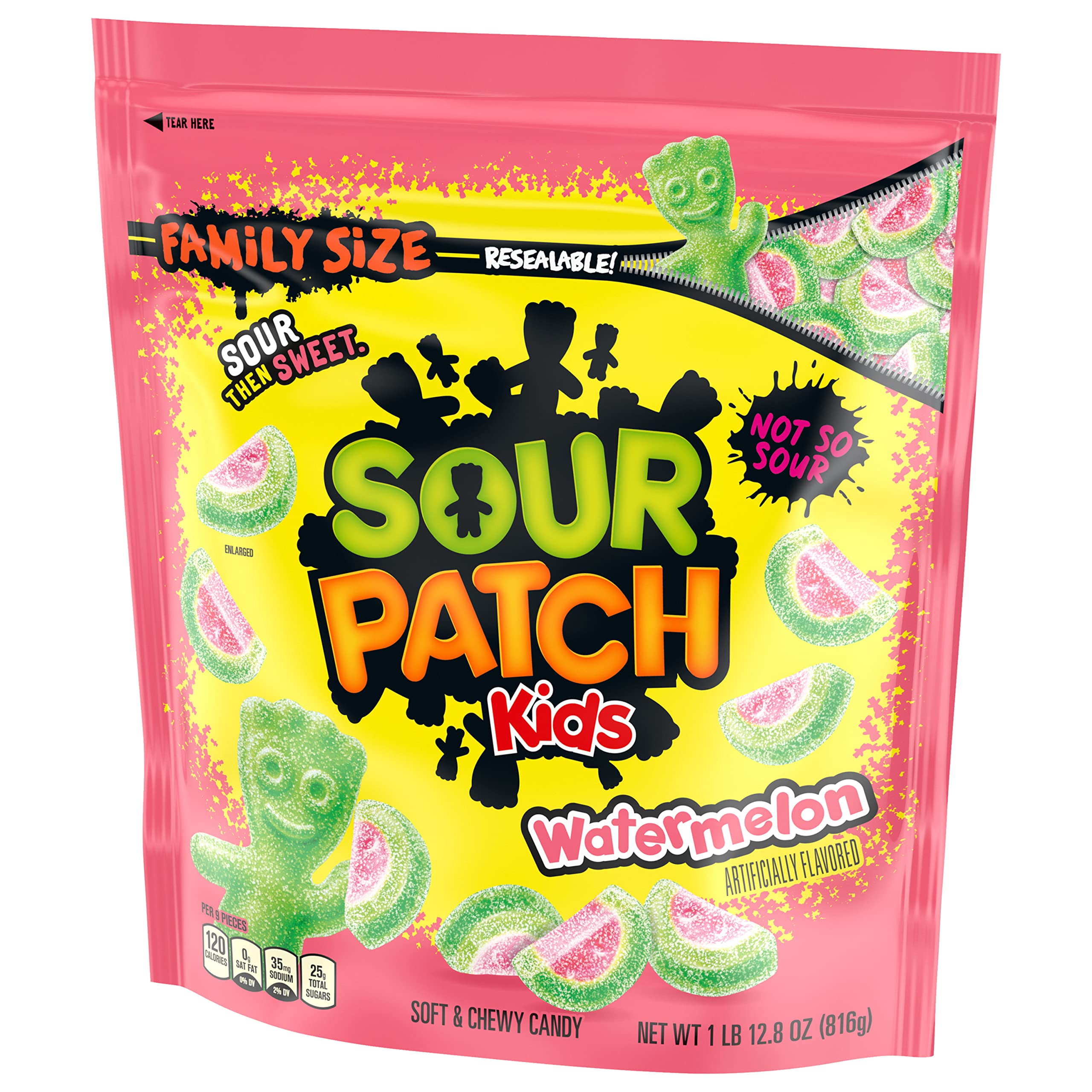SOUR PATCH KIDS Watermelon Soft & Chewy Candy, Family Size, 4 - 1.8 lb Bags - Image 12