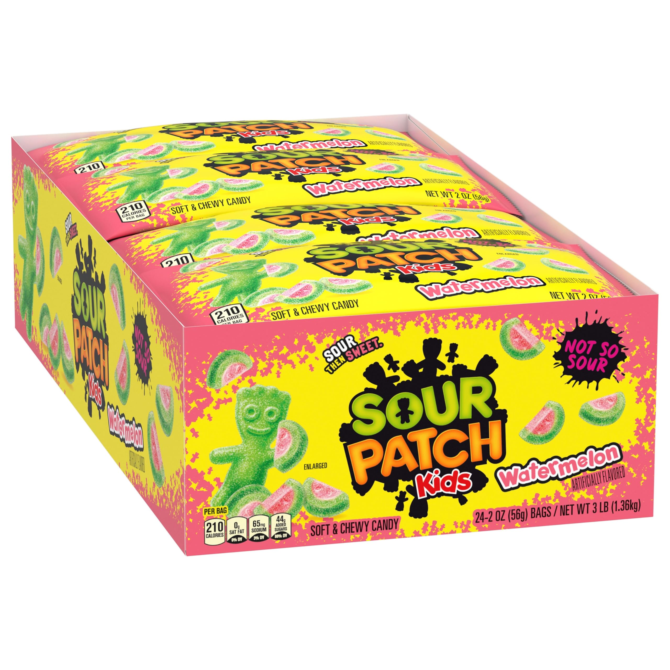 SOUR PATCH KIDS Watermelon Soft & Chewy Gummy Candy, Bulk Candy, 24 - 2 oz Bags - Image 10