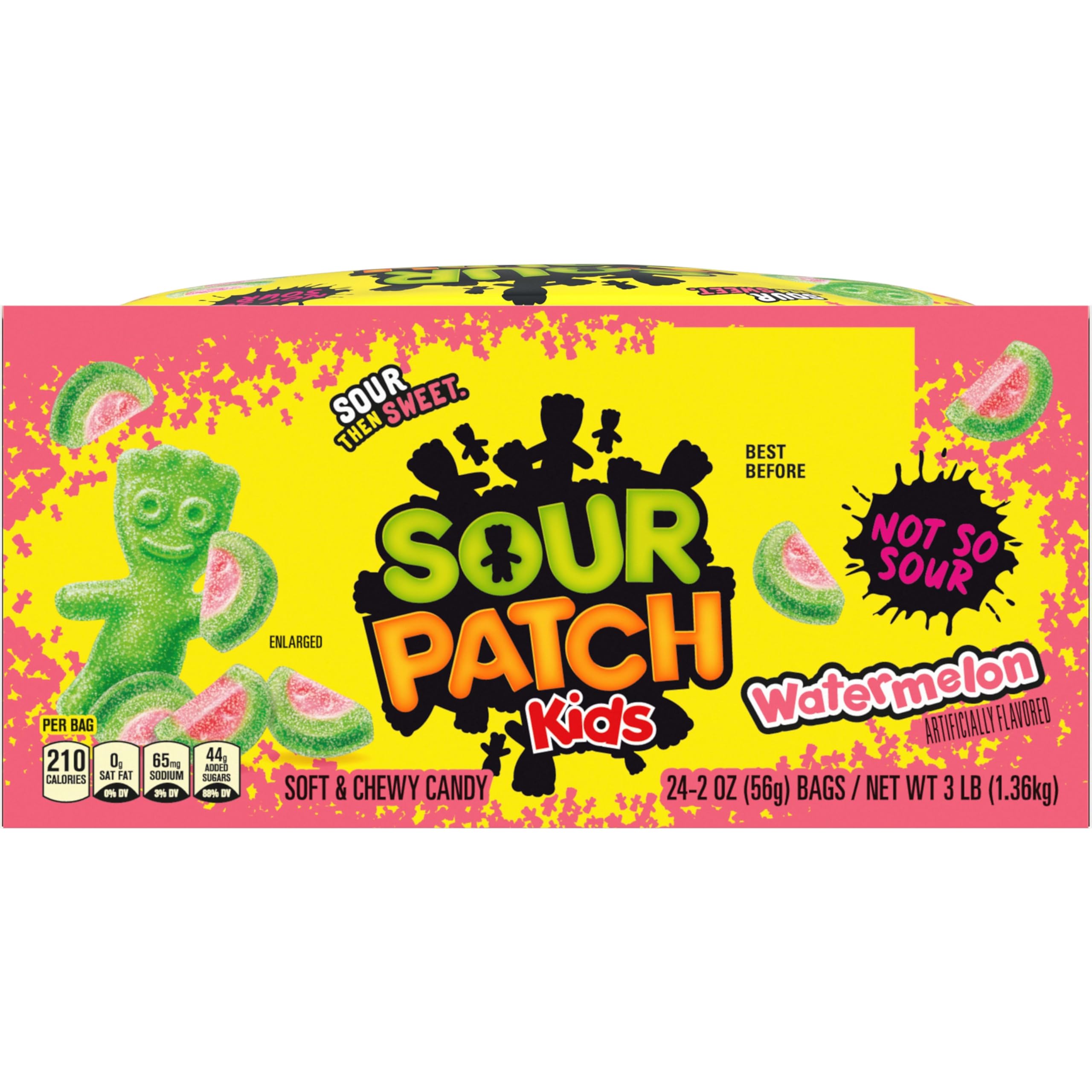 SOUR PATCH KIDS Watermelon Soft & Chewy Gummy Candy, Bulk Candy, 24 - 2 oz Bags - Image 12