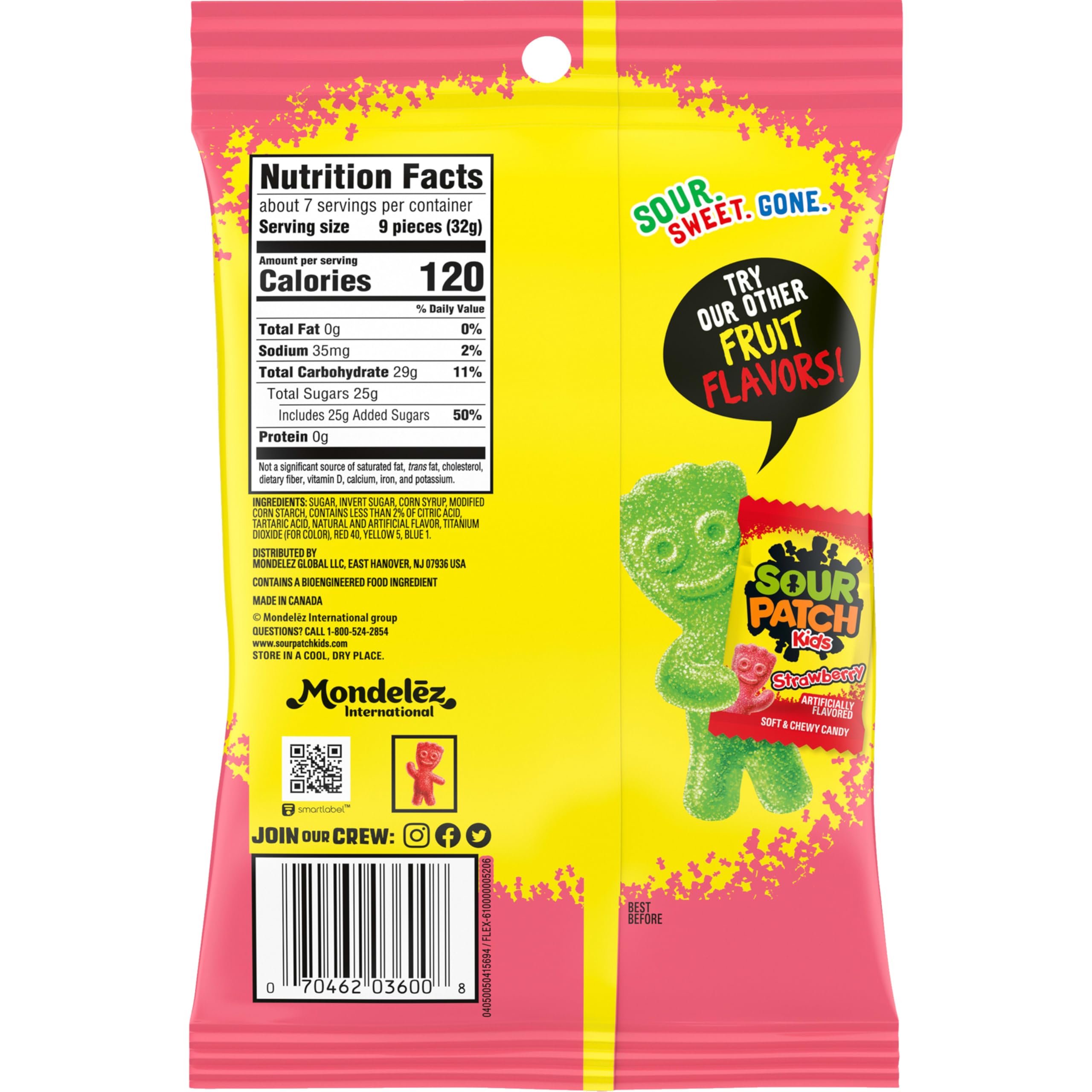 SOUR PATCH KIDS Watermelon Soft & Chewy Gummy Candy, Bulk Candy, 12 - 8 oz Bags - Image 14