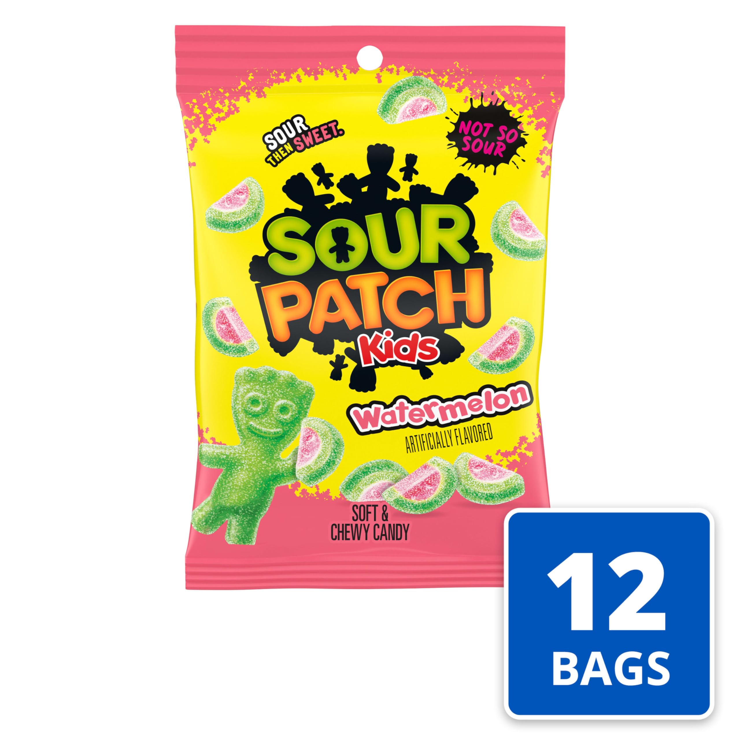 SOUR PATCH KIDS Watermelon Soft & Chewy Gummy Candy, Bulk Candy, 12 - 8 oz Bags - Image 4