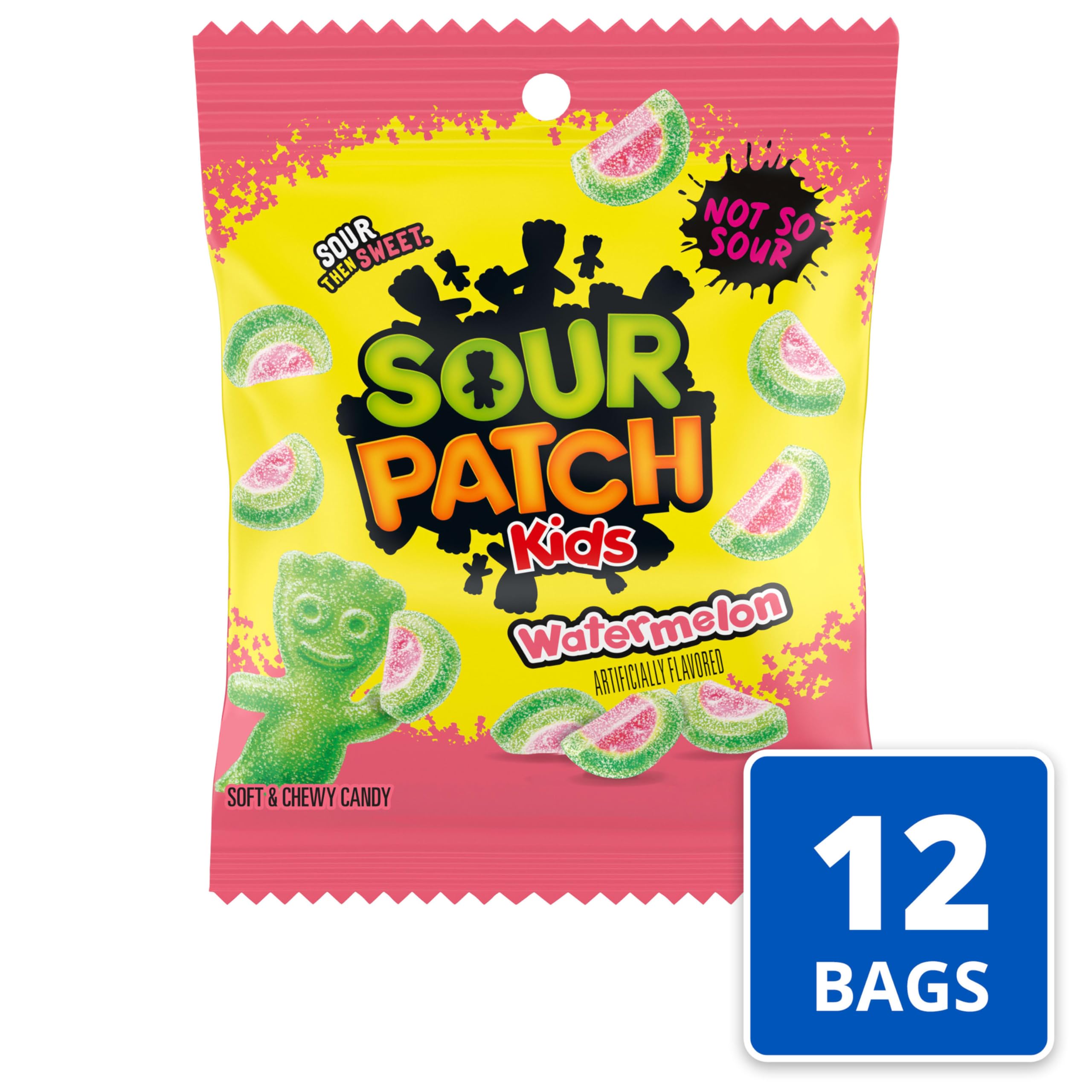 SOUR PATCH KIDS Watermelon Soft & Chewy Gummy Candy, Bulk Candy, 12-3.6 oz Bags - Image 4