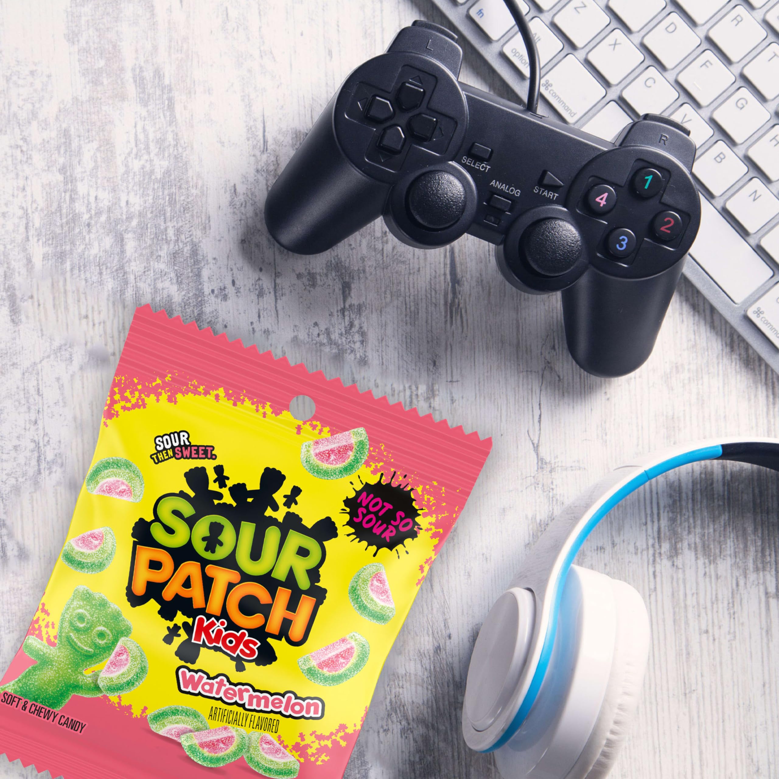 SOUR PATCH KIDS Watermelon Soft & Chewy Gummy Candy, Bulk Candy, 12-3.6 oz Bags - Image 8