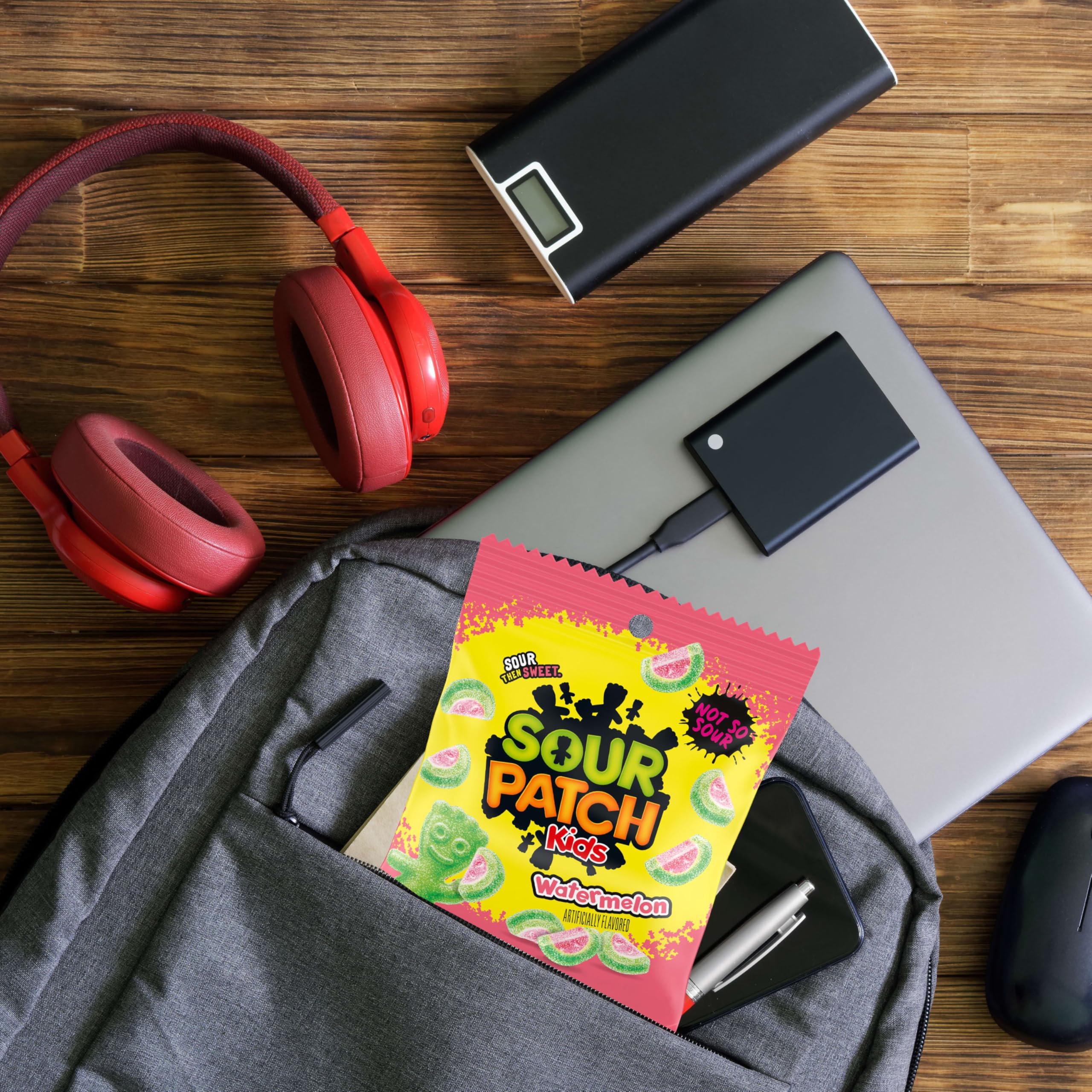 SOUR PATCH KIDS Watermelon Soft & Chewy Gummy Candy, Bulk Candy, 12-3.6 oz Bags - Image 9