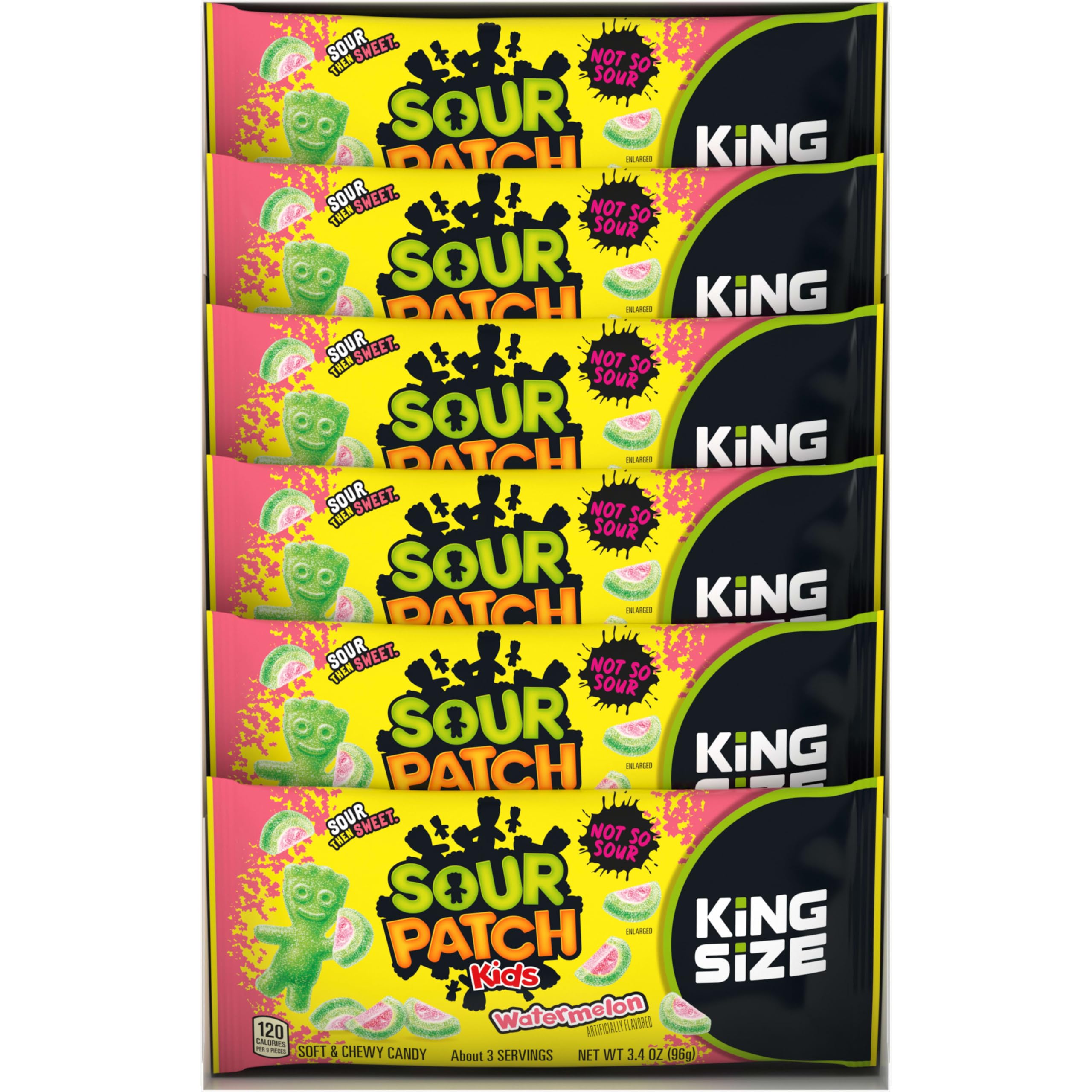 SOUR PATCH KIDS Watermelon Soft & Chewy Gummy Candy, King Size, Bulk Candy, 18 - 3.4 oz Bags - Image 15