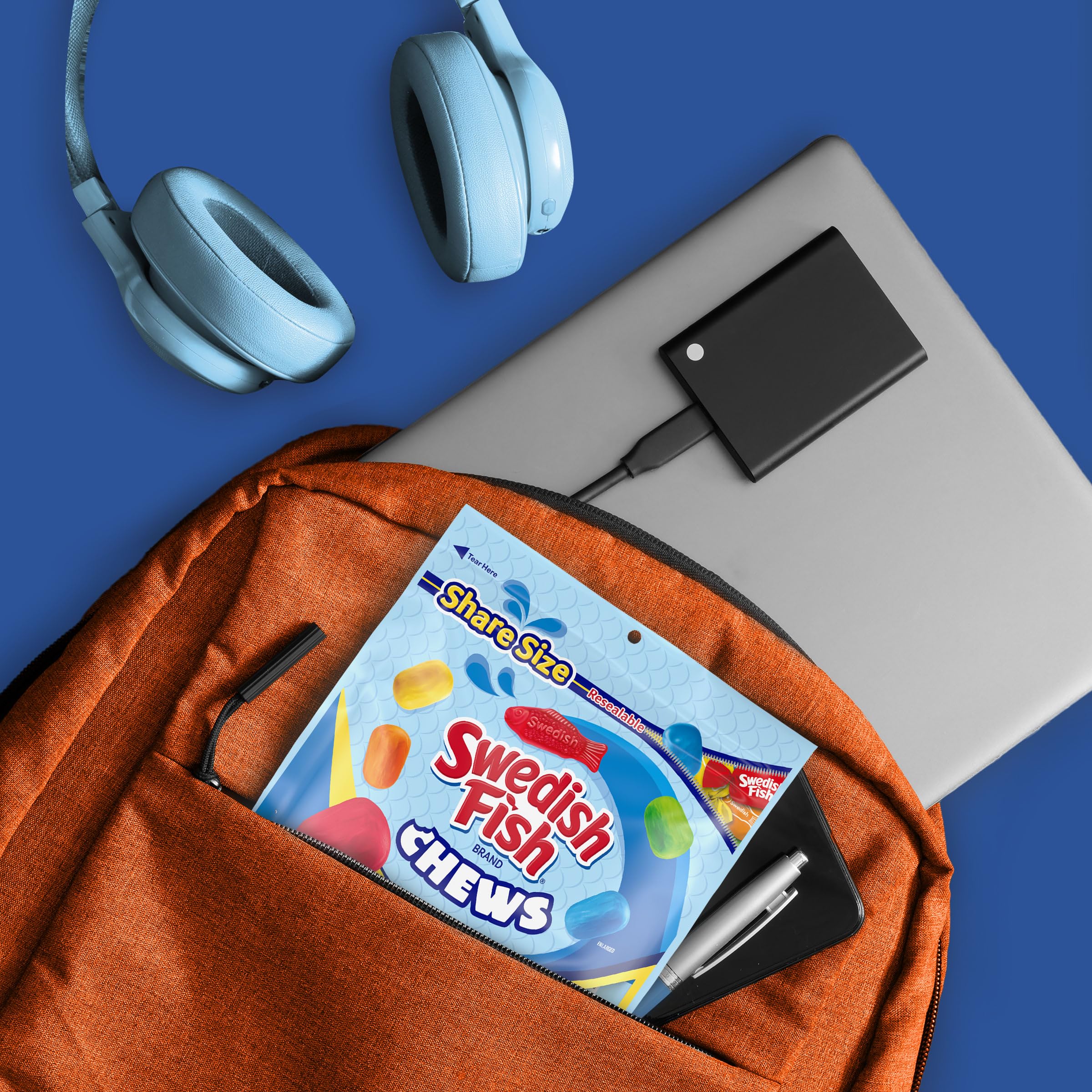 SWEDISH FISH Chews Soft & Chewy Candy, Share Size, 8.12 oz - Image 8