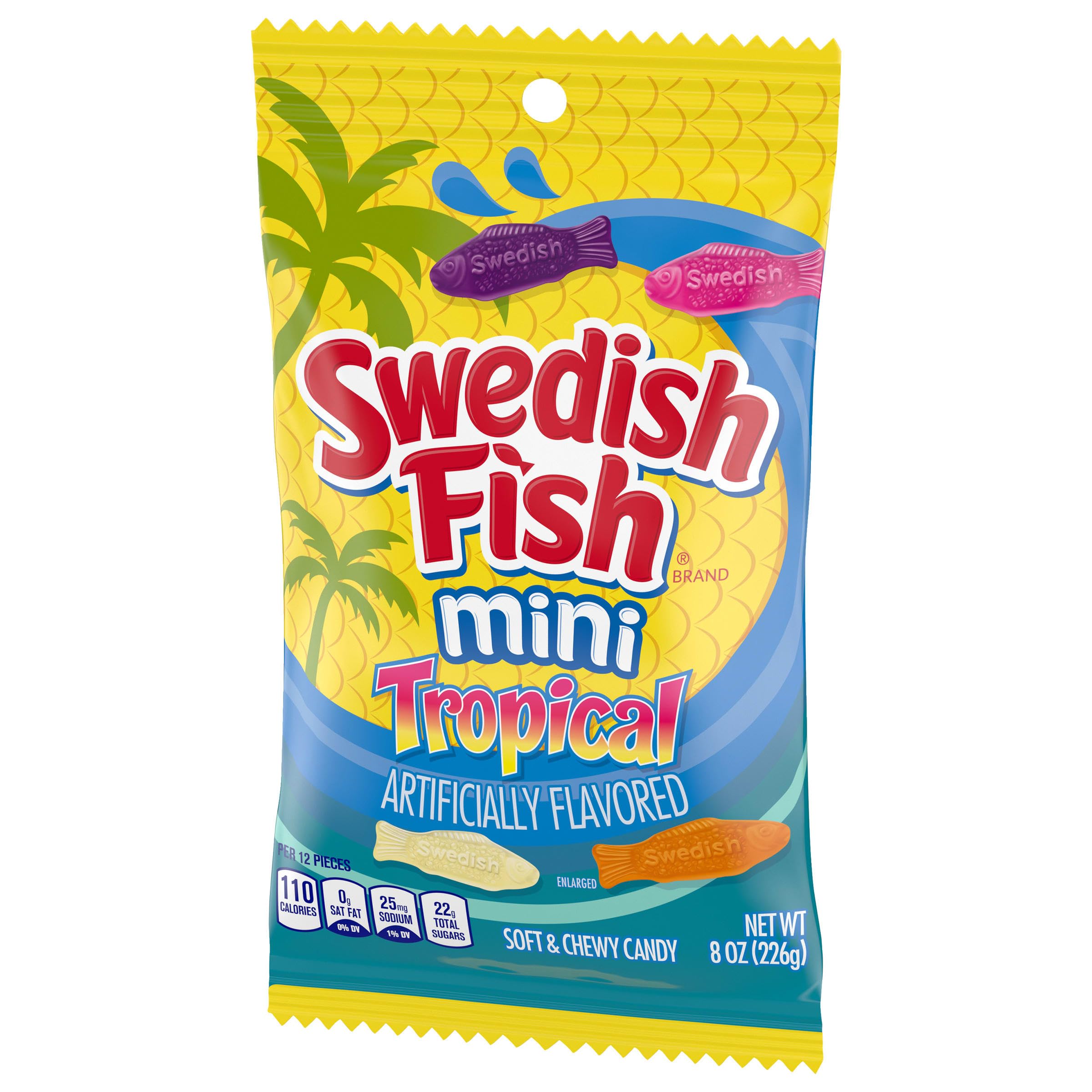 SWEDISH FISH Mini Tropical Soft & Chewy Candy, 8 oz - Image 14